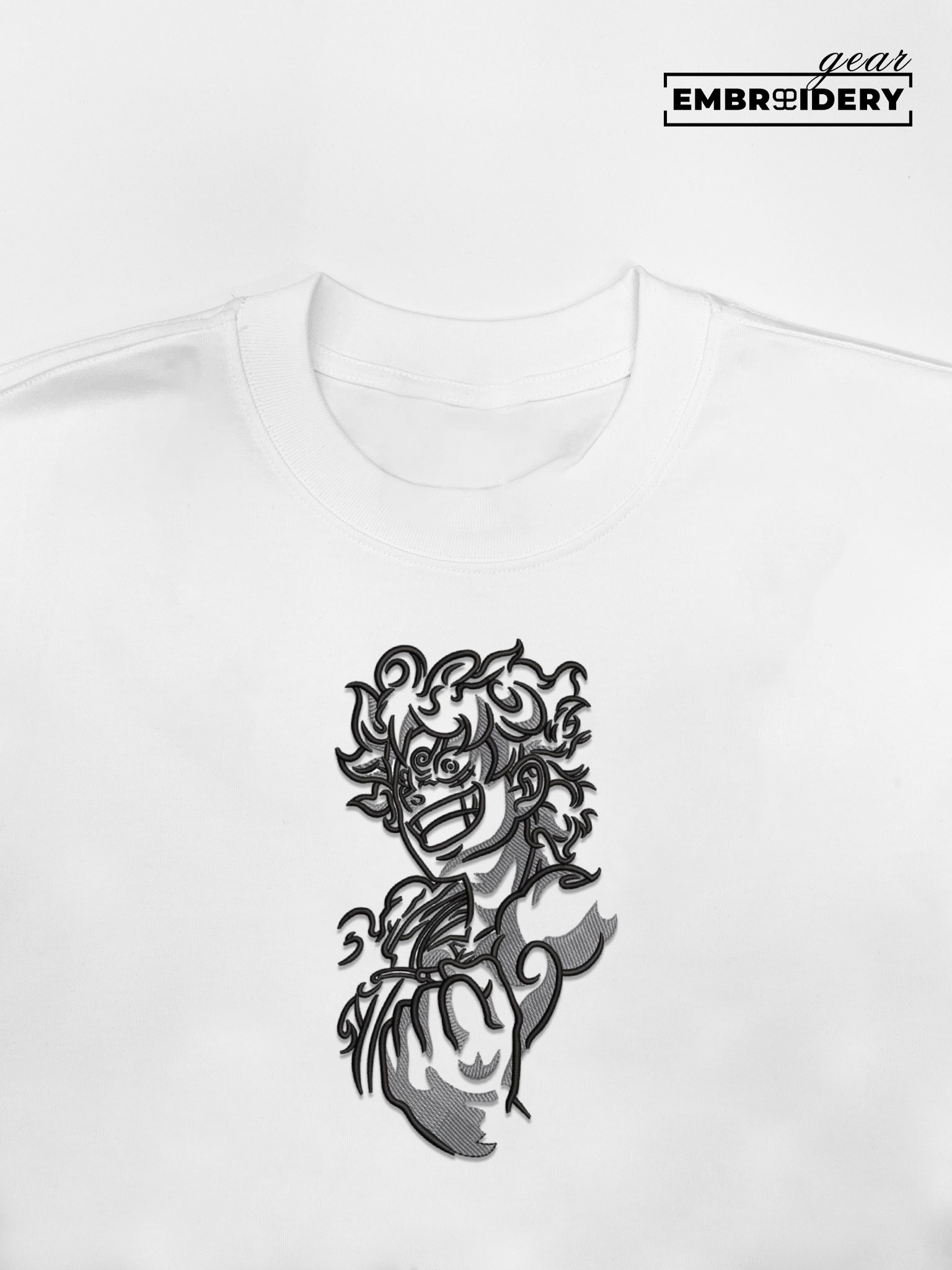 Luffy gear5 One Piece Embroidered Design Personalized Embroidered T Shirt Sweatshirt Hoodie Clothing OP0093