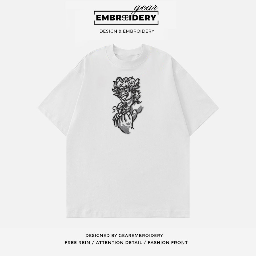 Luffy gear5 One Piece Embroidered Design Personalized Embroidered T Shirt Sweatshirt Hoodie Clothing OP0093