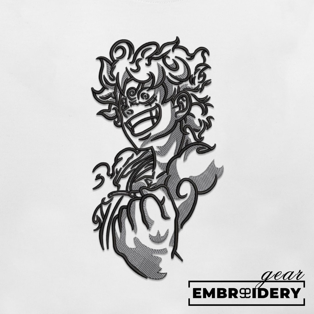 Luffy gear5 One Piece Embroidered Design Personalized Embroidered T Shirt Sweatshirt Hoodie Clothing OP0093