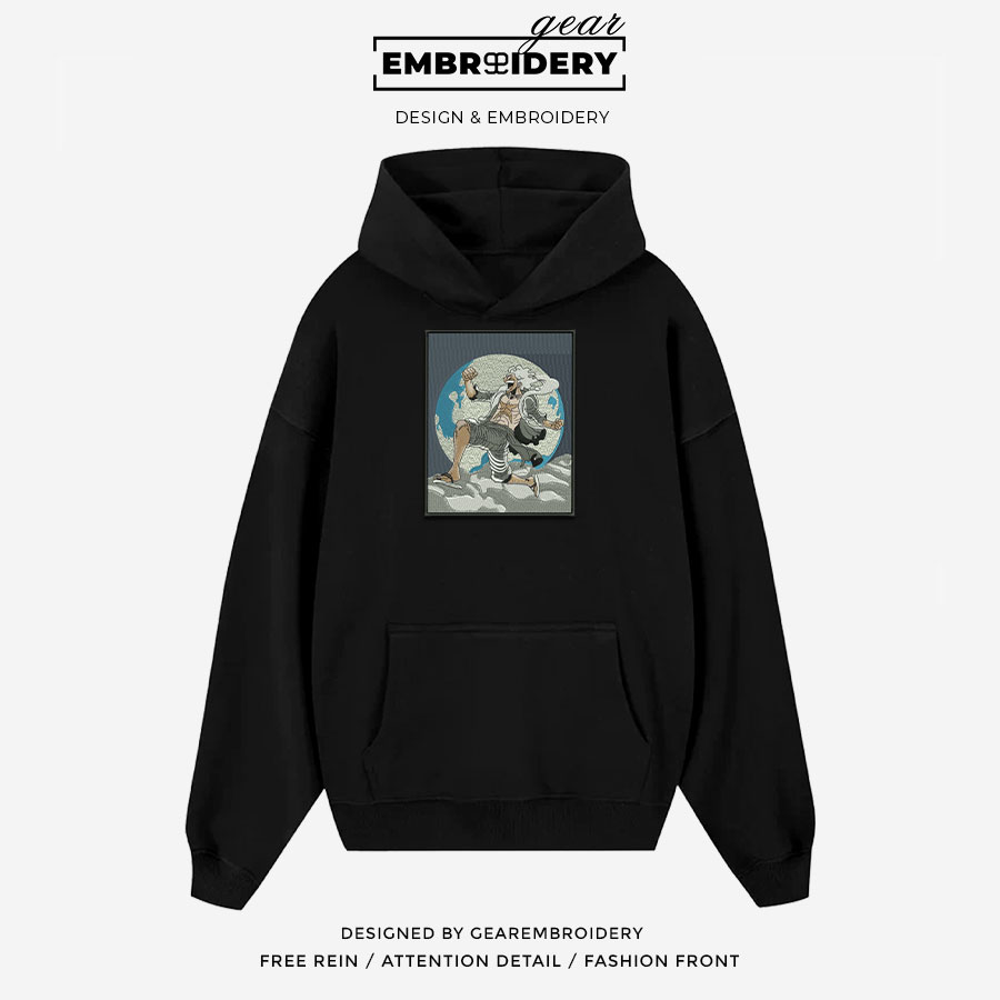 Luffy gear5 One Piece Embroidered Design Personalized Embroidered T Shirt Sweatshirt Hoodie Clothing OP0094