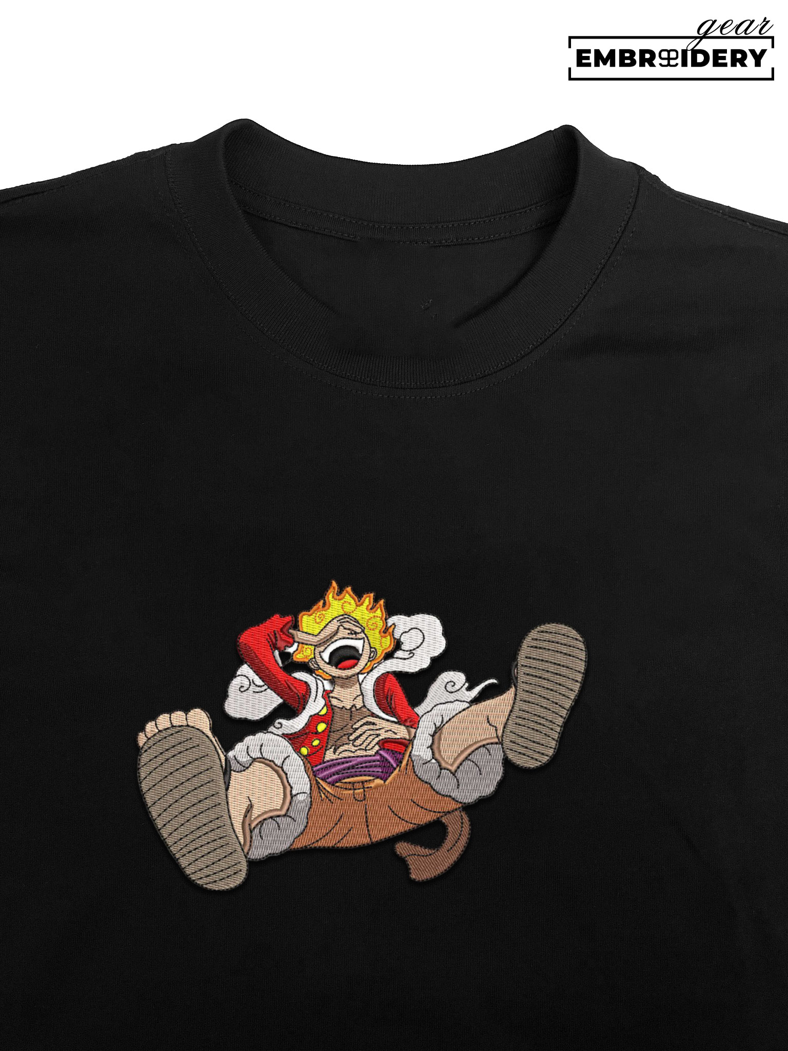 Luffy gear5 One Piece Embroidered Design Personalized Embroidered T Shirt Sweatshirt Hoodie Clothing OP0095