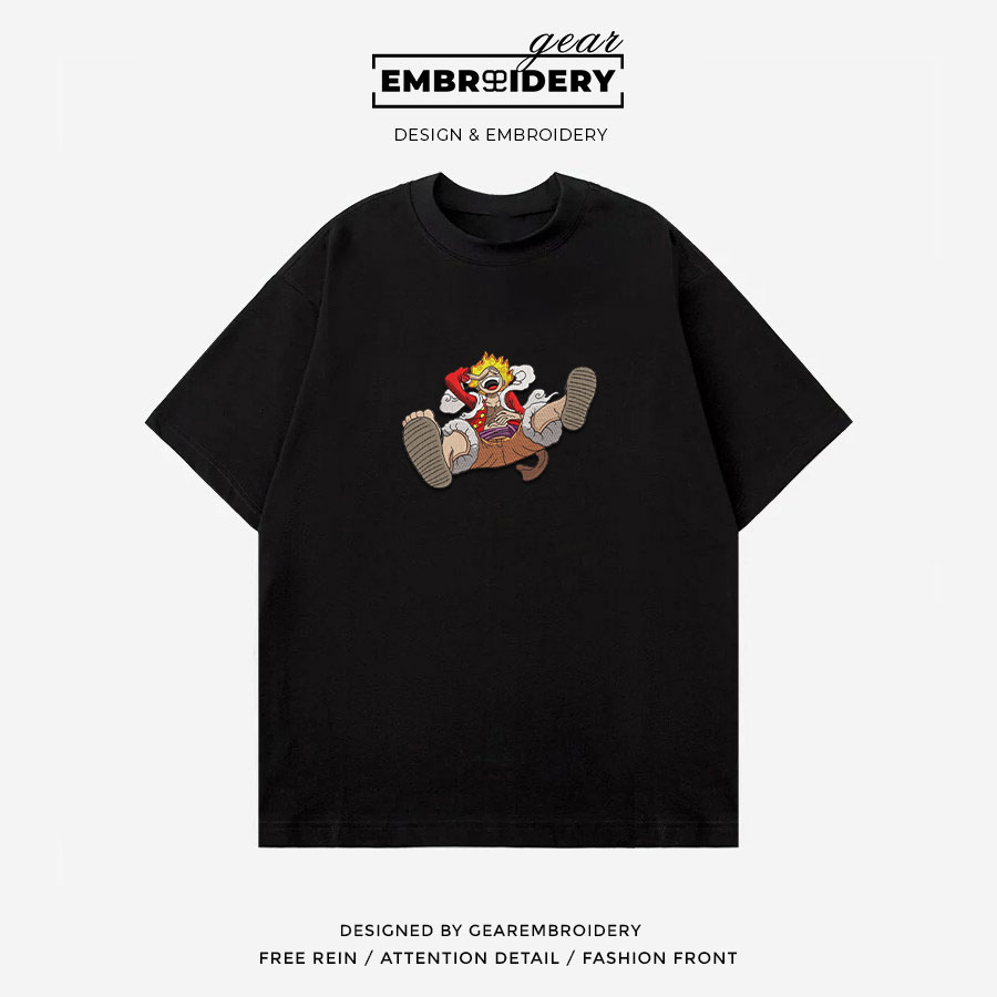 Luffy gear5 One Piece Embroidered Design Personalized Embroidered T Shirt Sweatshirt Hoodie Clothing OP0095