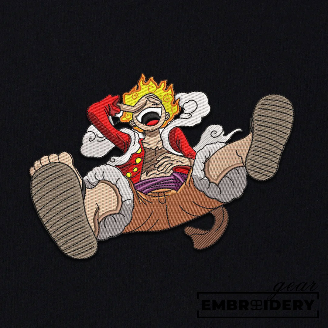 Luffy gear5 One Piece Embroidered Design Personalized Embroidered T Shirt Sweatshirt Hoodie Clothing OP0095