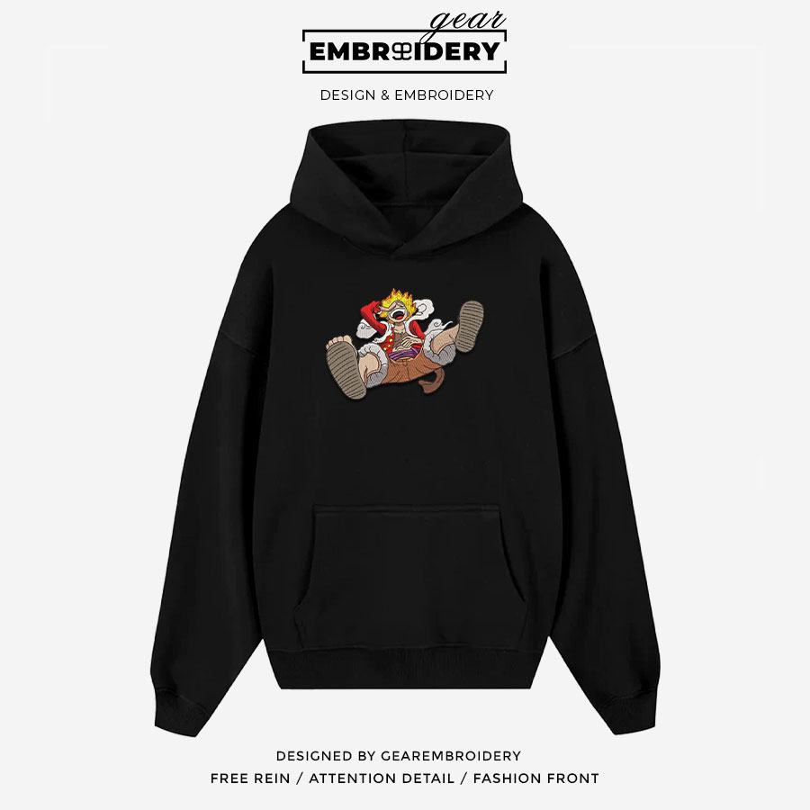 Luffy gear5 One Piece Embroidered Design Personalized Embroidered T Shirt Sweatshirt Hoodie Clothing OP0095