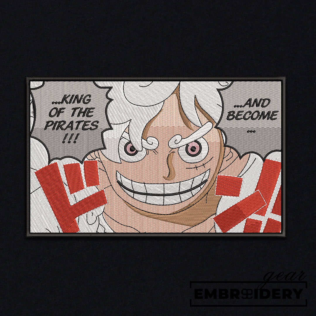 Luffy gear5 One Piece Embroidered Design Personalized Embroidered T Shirt Sweatshirt Hoodie Clothing OP0096