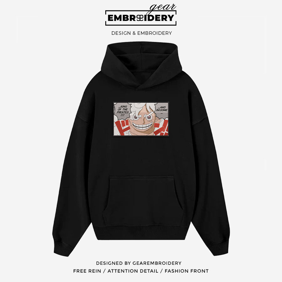 Luffy gear5 One Piece Embroidered Design Personalized Embroidered T Shirt Sweatshirt Hoodie Clothing OP0096