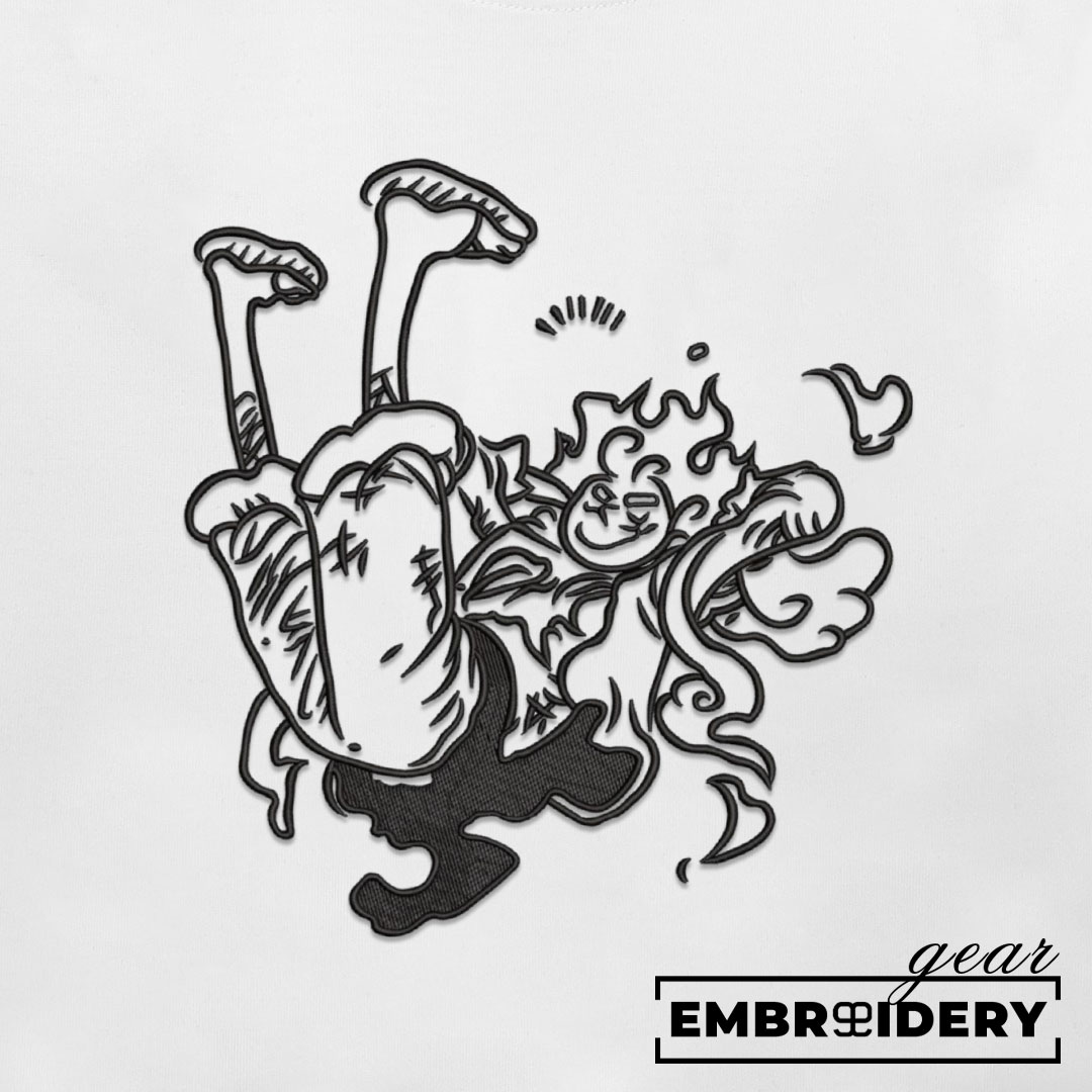 Luffy gear5 One Piece Embroidered Design Personalized Embroidered T Shirt Sweatshirt Hoodie Clothing OP0097