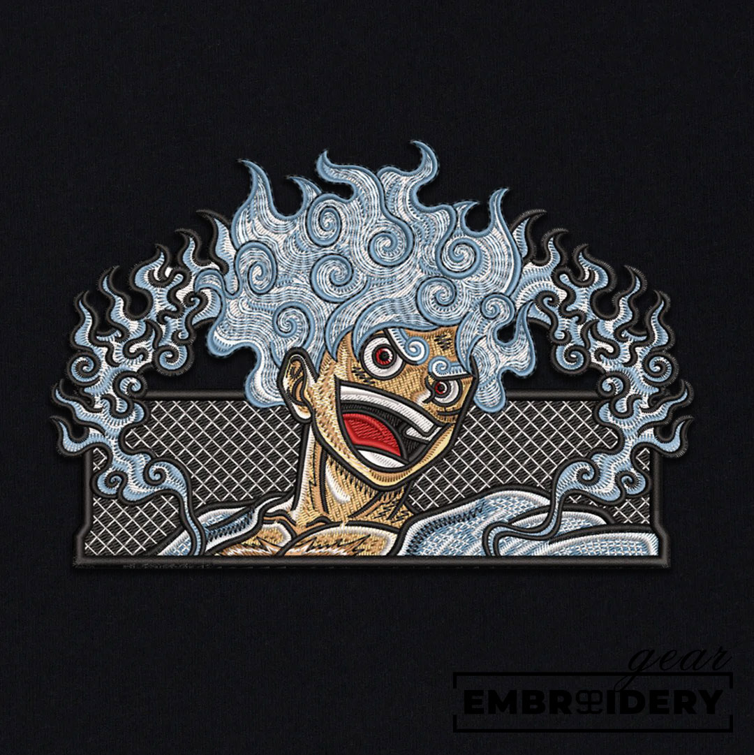 Luffy gear5 One Piece Embroidered Design Personalized Embroidered T Shirt Sweatshirt Hoodie Clothing OP0098