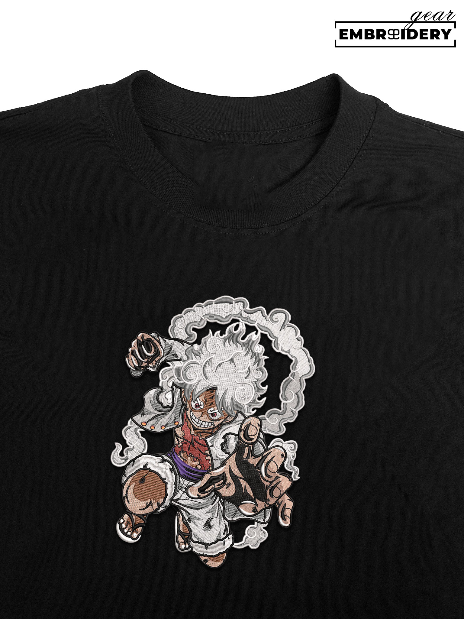 Luffy gear5 One Piece Embroidered Design Personalized Embroidered T Shirt Sweatshirt Hoodie Clothing OP0099