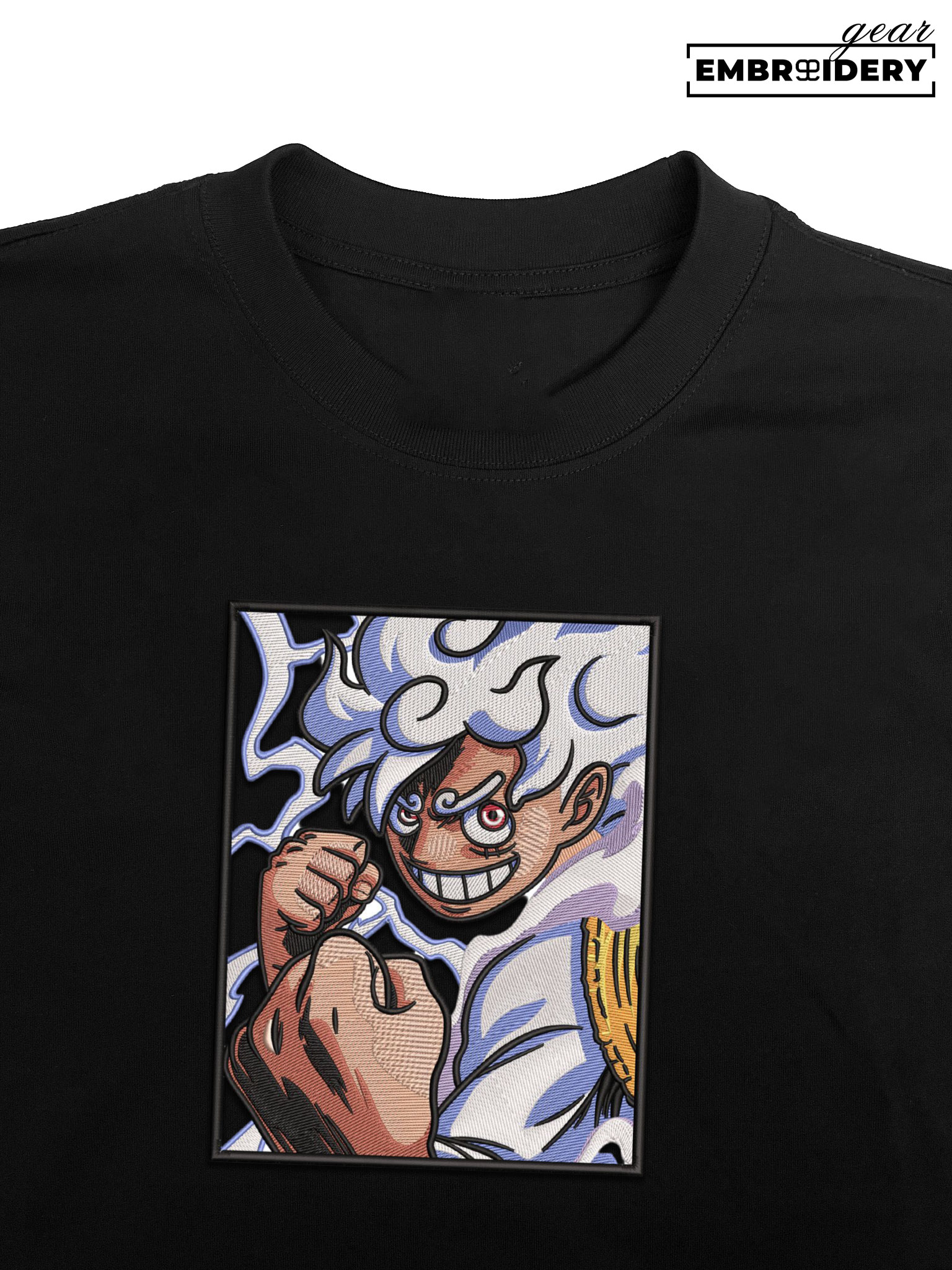 Luffy gear5 One Piece Embroidered Design Personalized Embroidered T Shirt Sweatshirt Hoodie Clothing OP0100