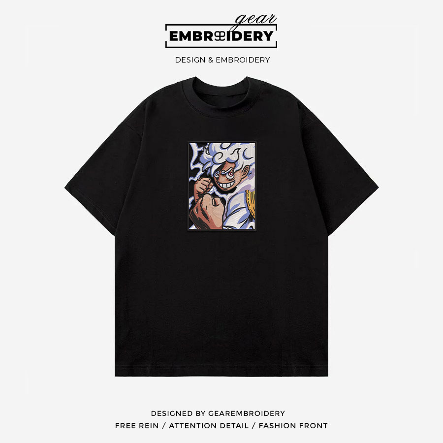 Luffy gear5 One Piece Embroidered Design Personalized Embroidered T Shirt Sweatshirt Hoodie Clothing OP0100