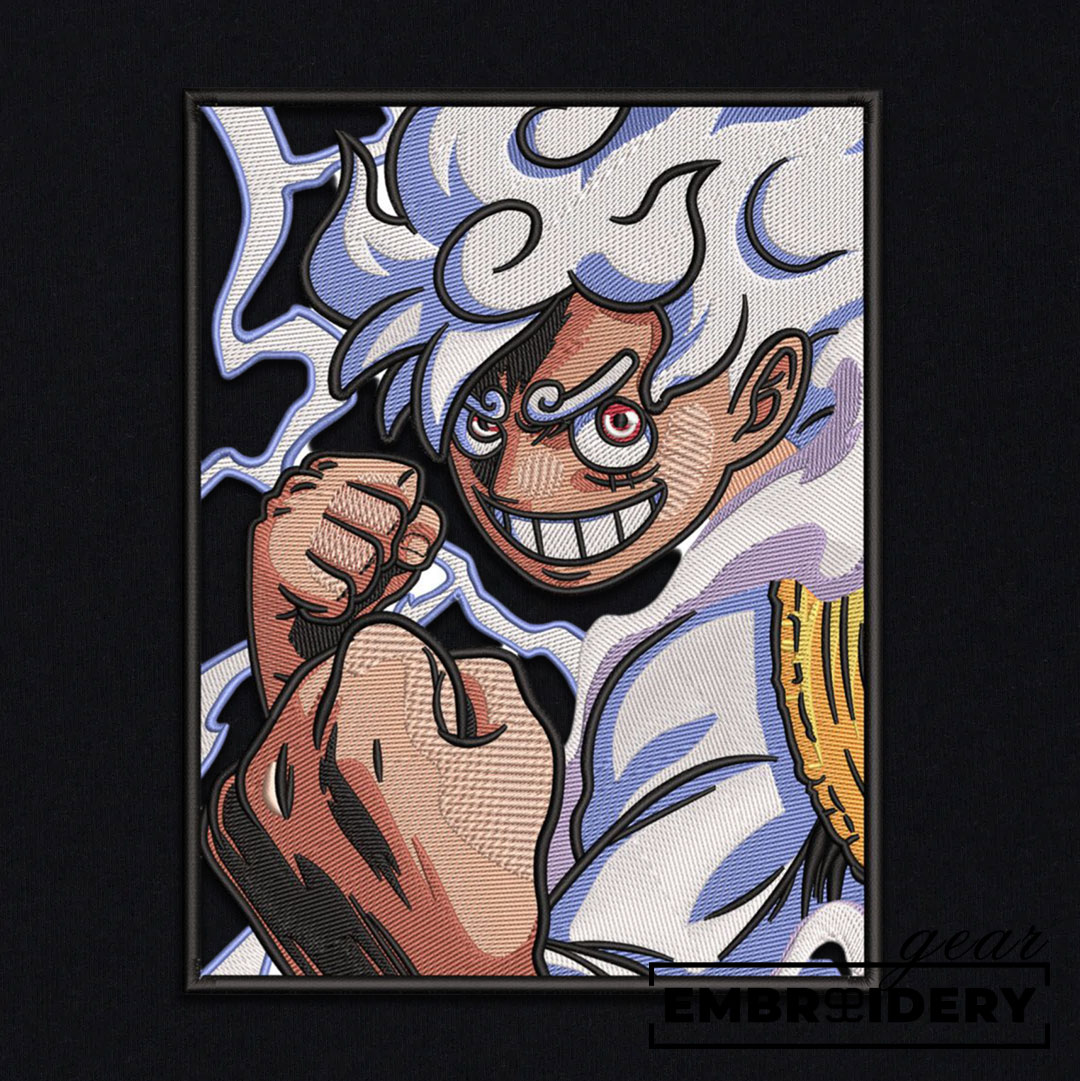 Luffy gear5 One Piece Embroidered Design Personalized Embroidered T Shirt Sweatshirt Hoodie Clothing OP0100