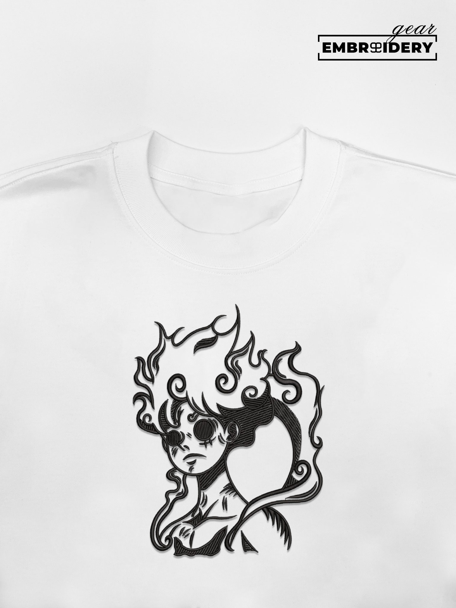 Luffy gear5 One Piece Embroidered Design Personalized Embroidered T Shirt Sweatshirt Hoodie Clothing OP0103