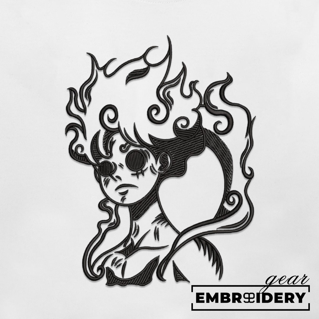 Luffy gear5 One Piece Embroidered Design Personalized Embroidered T Shirt Sweatshirt Hoodie Clothing OP0103