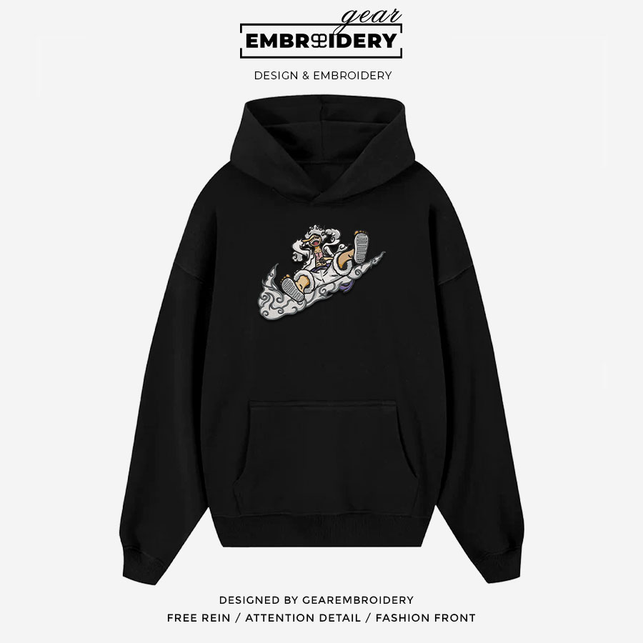 Luffy gear5 swoosh nike One Piece Anime Embroidered Design Personalized Embroidered T Shirt Sweatshirt Hoodie Clothing OP0111