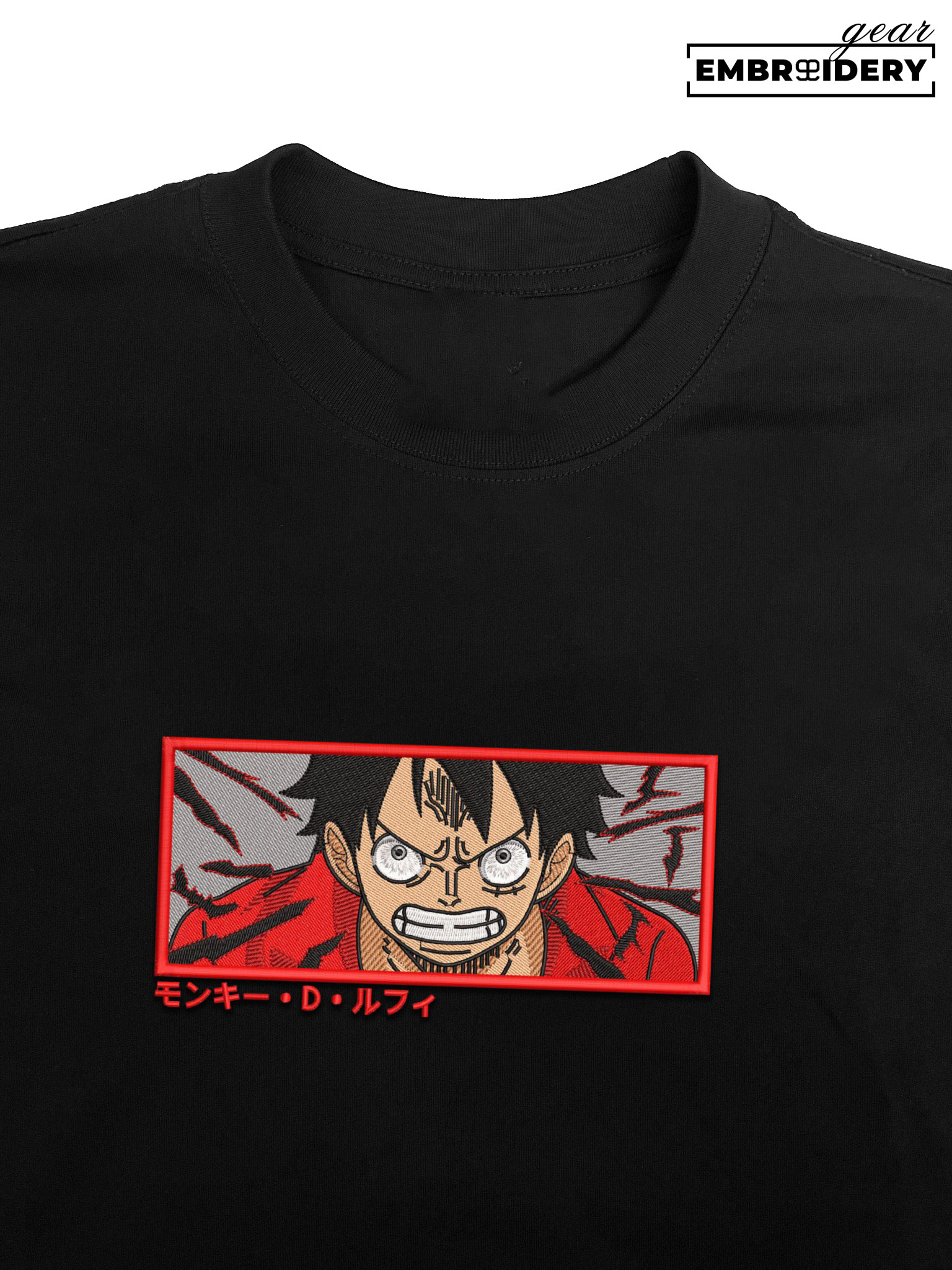 Luffy haki One Piece Embroidered Design Personalized Embroidered T Shirt Sweatshirt Hoodie Clothing OP0115