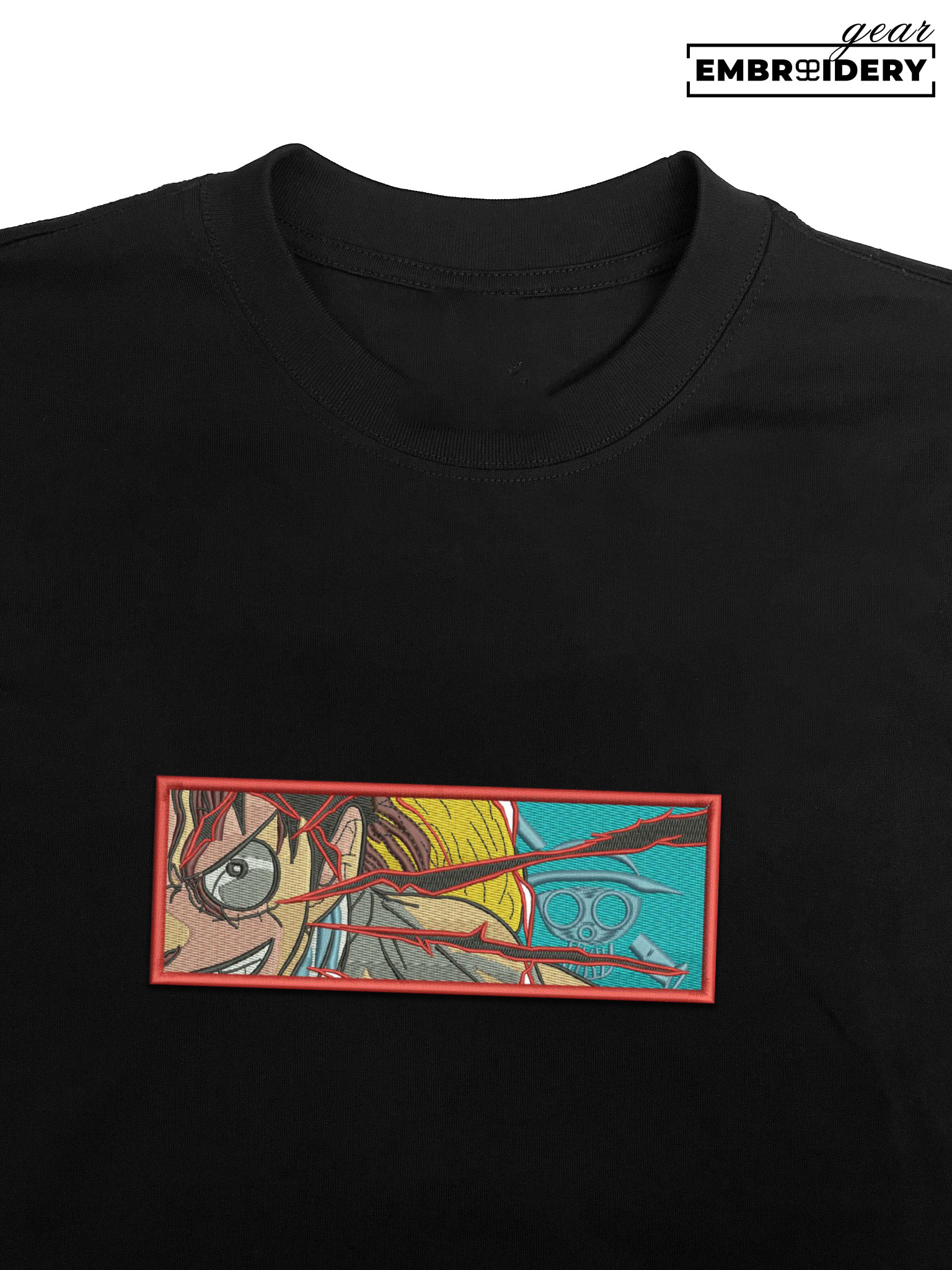 Luffy haki One Piece Embroidered Design Personalized Embroidered T Shirt Sweatshirt Hoodie Clothing OP0116