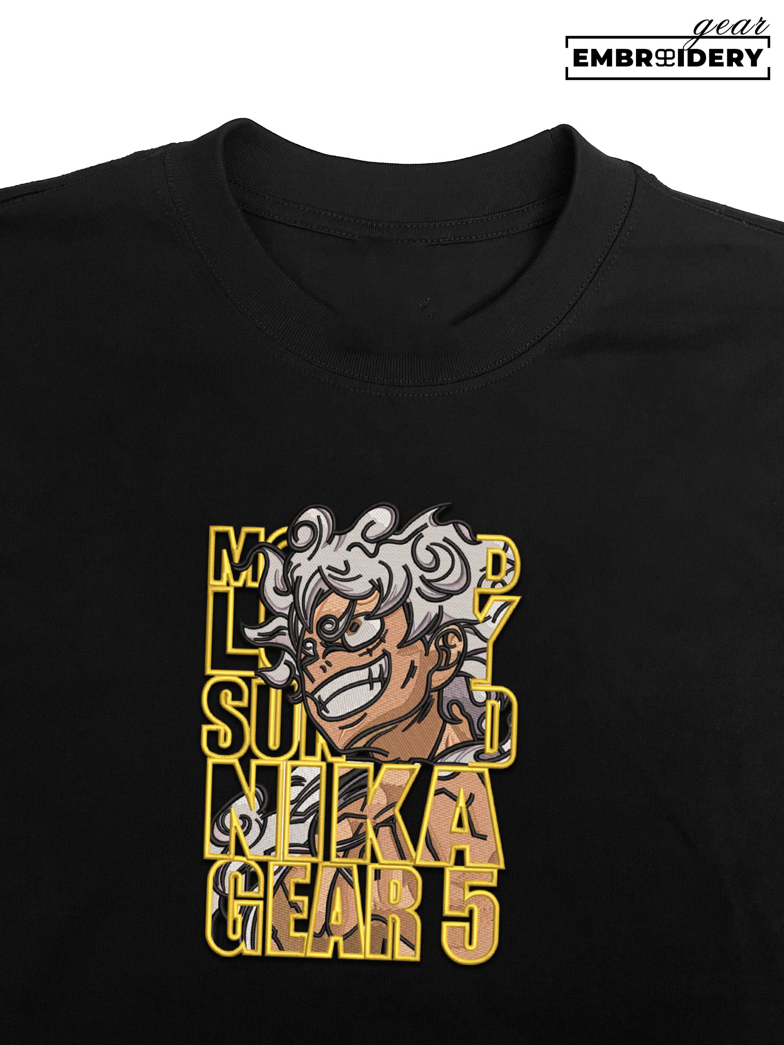 Luffy nika gear5 One Piece Embroidered Design Personalized Embroidered T Shirt Sweatshirt Hoodie Clothing OP0118