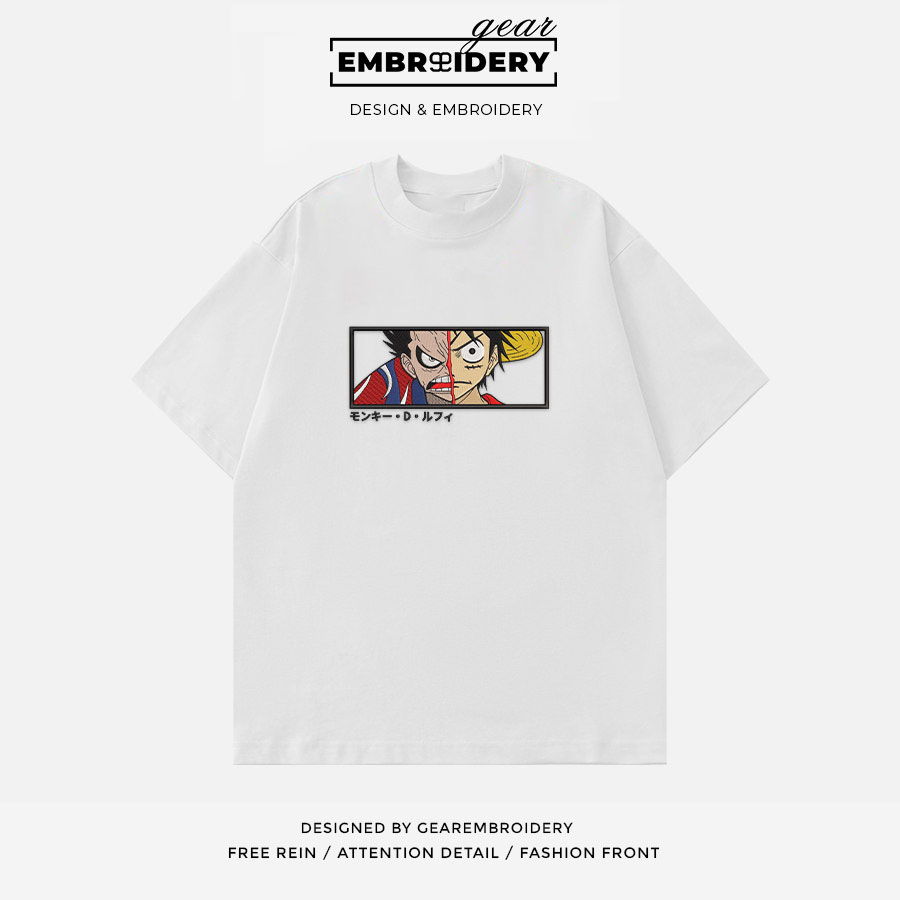 Luffy One Piece Embroidered Design Personalized Embroidered T Shirt Sweatshirt Hoodie Clothing OP0080