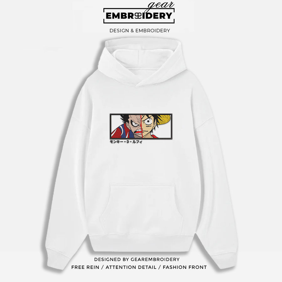 Luffy One Piece Embroidered Design Personalized Embroidered T Shirt Sweatshirt Hoodie Clothing OP0080