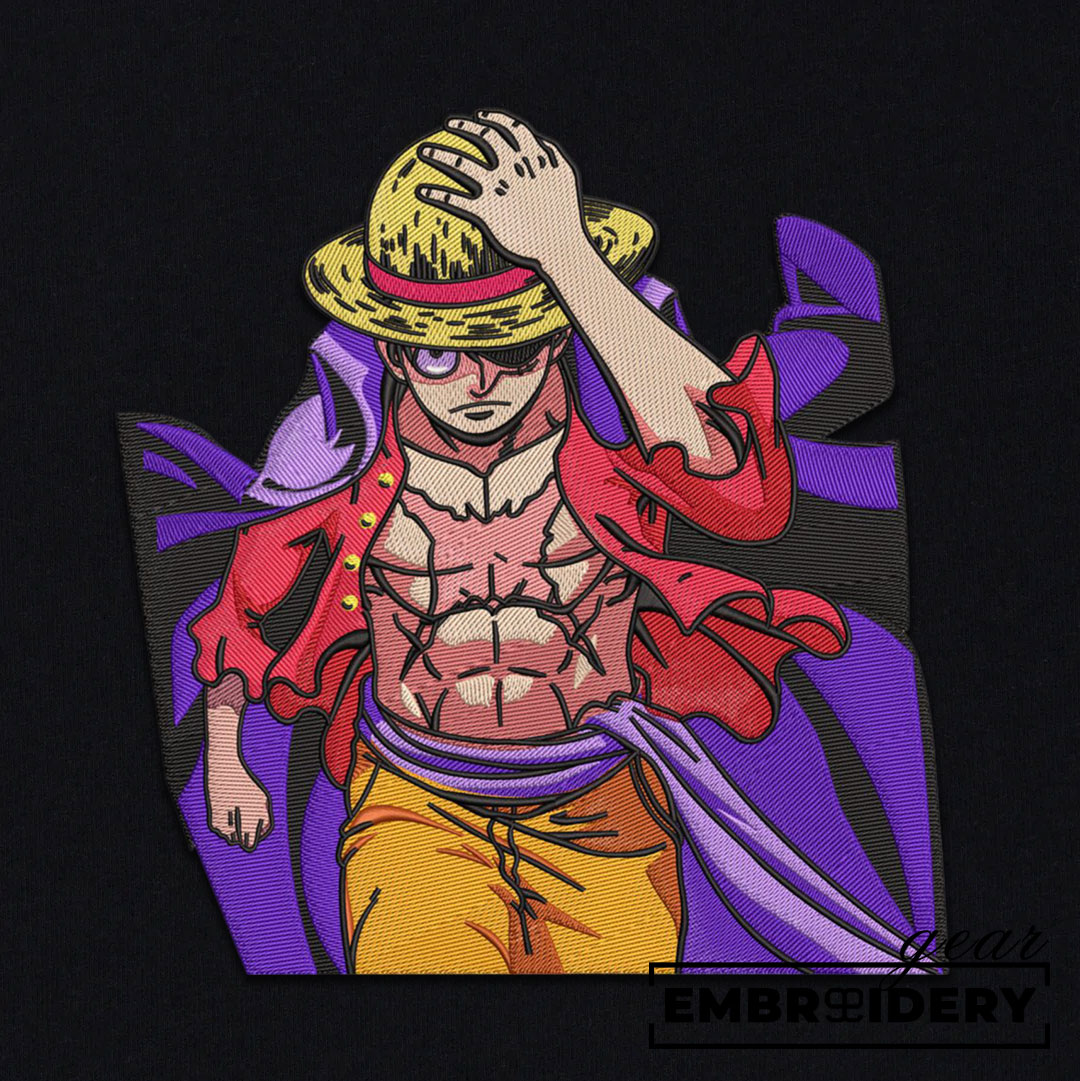 Luffy One Piece Embroidered Design Personalized Embroidered T Shirt Sweatshirt Hoodie Clothing OP0081