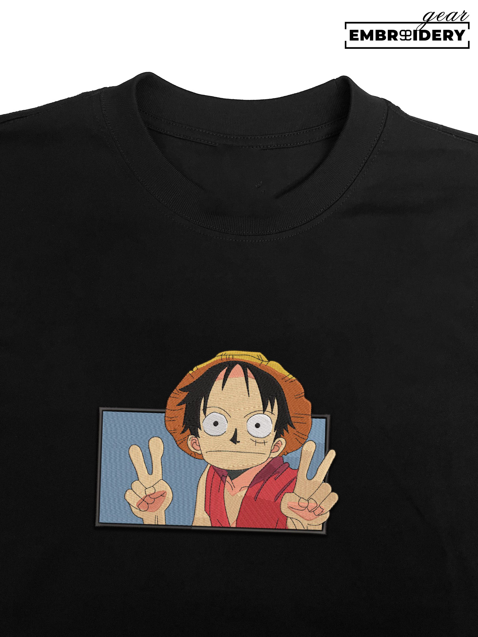 Luffy One Piece Embroidered Design Personalized Embroidered T Shirt Sweatshirt Hoodie Clothing OP0082