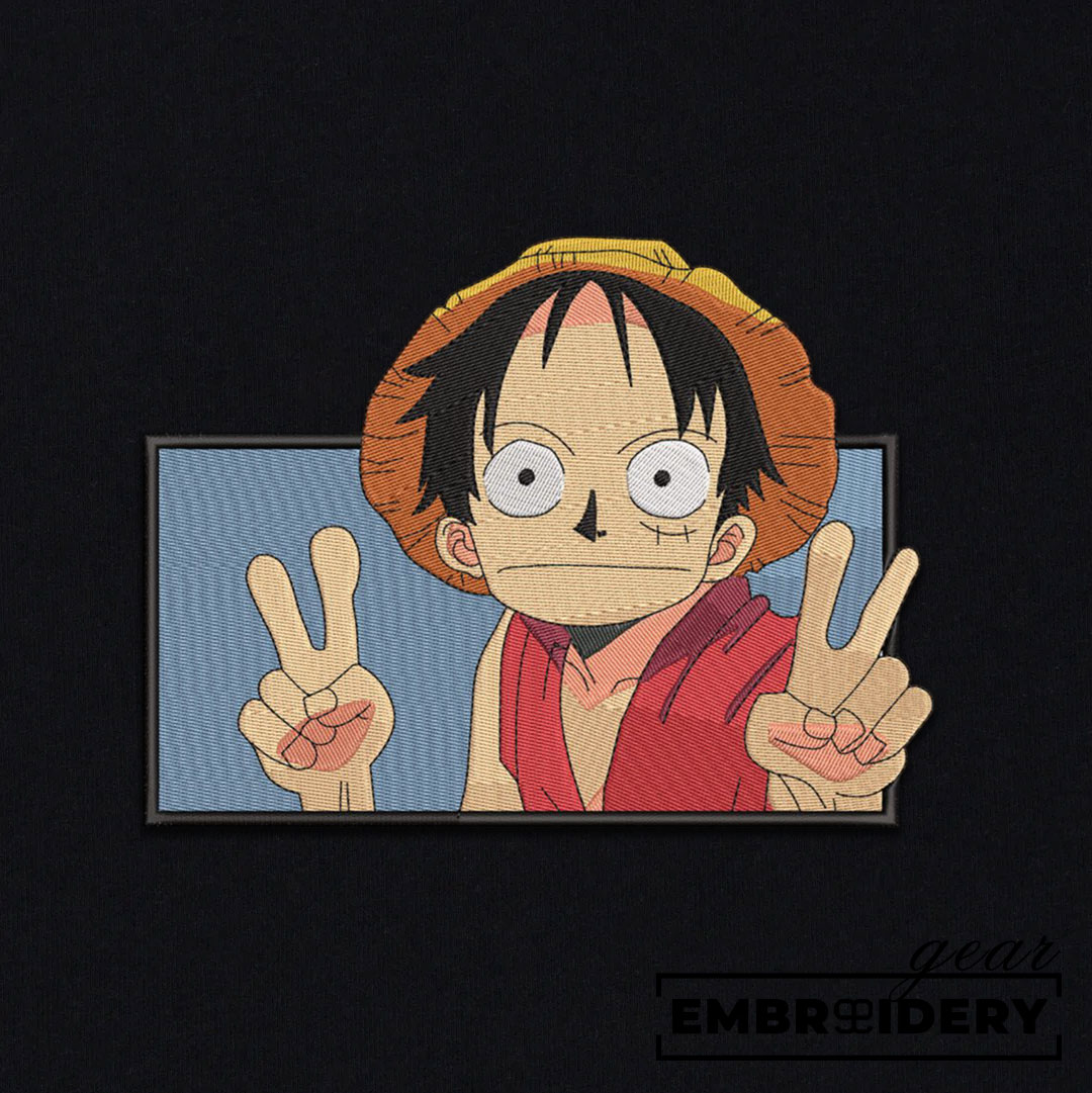Luffy One Piece Embroidered Design Personalized Embroidered T Shirt Sweatshirt Hoodie Clothing OP0082