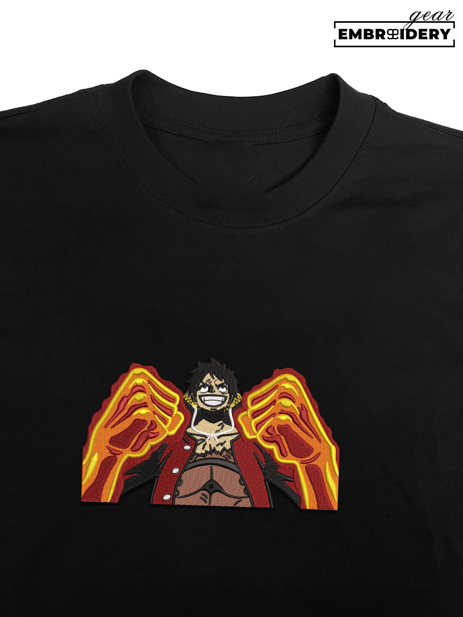 Luffy One Piece Embroidered Design Personalized Embroidered T Shirt Sweatshirt Hoodie Clothing OP0083