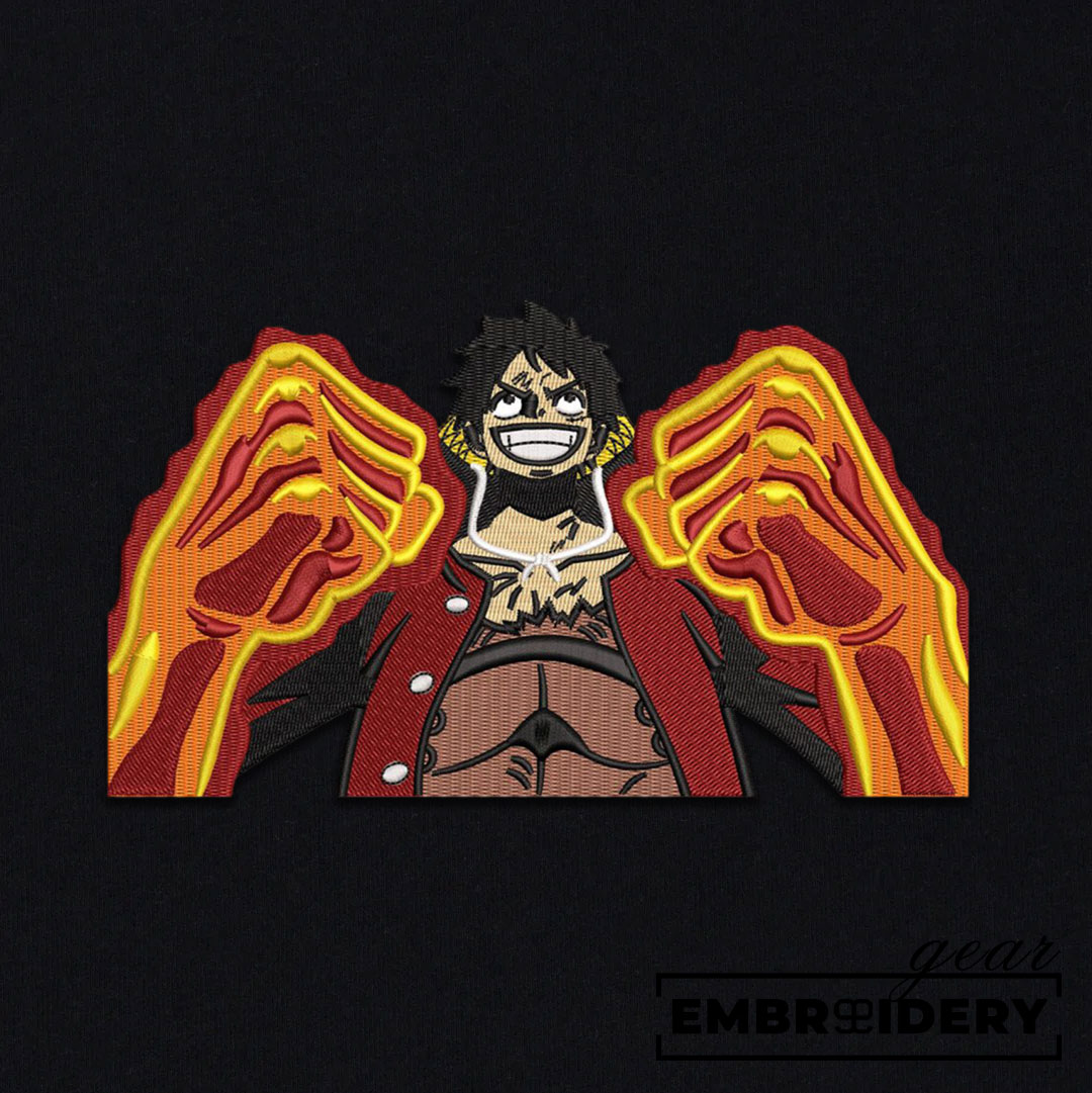 Luffy One Piece Embroidered Design Personalized Embroidered T Shirt Sweatshirt Hoodie Clothing OP0083