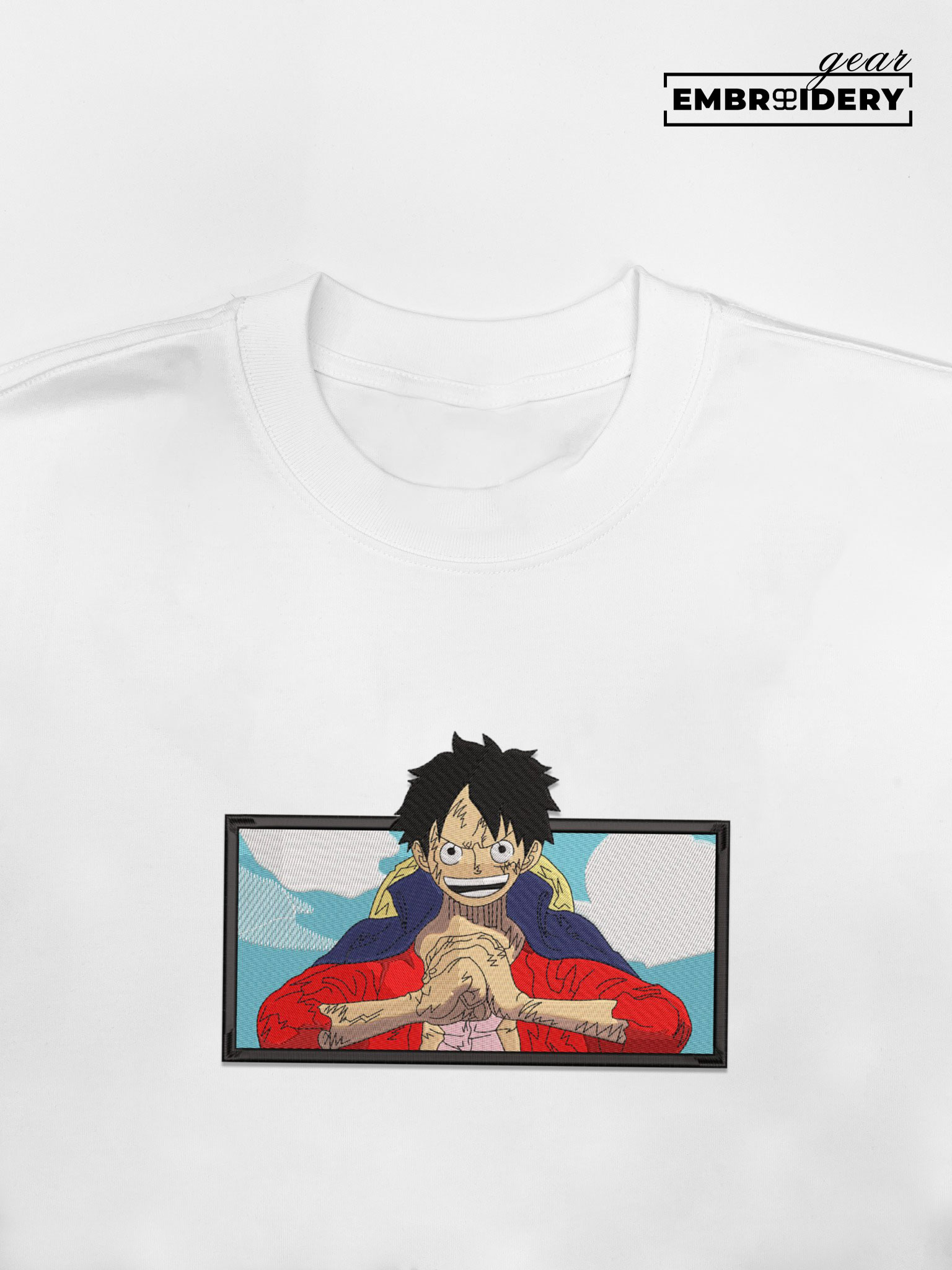 Luffy One Piece Embroidered Design Personalized Embroidered T Shirt Sweatshirt Hoodie Clothing OP0084