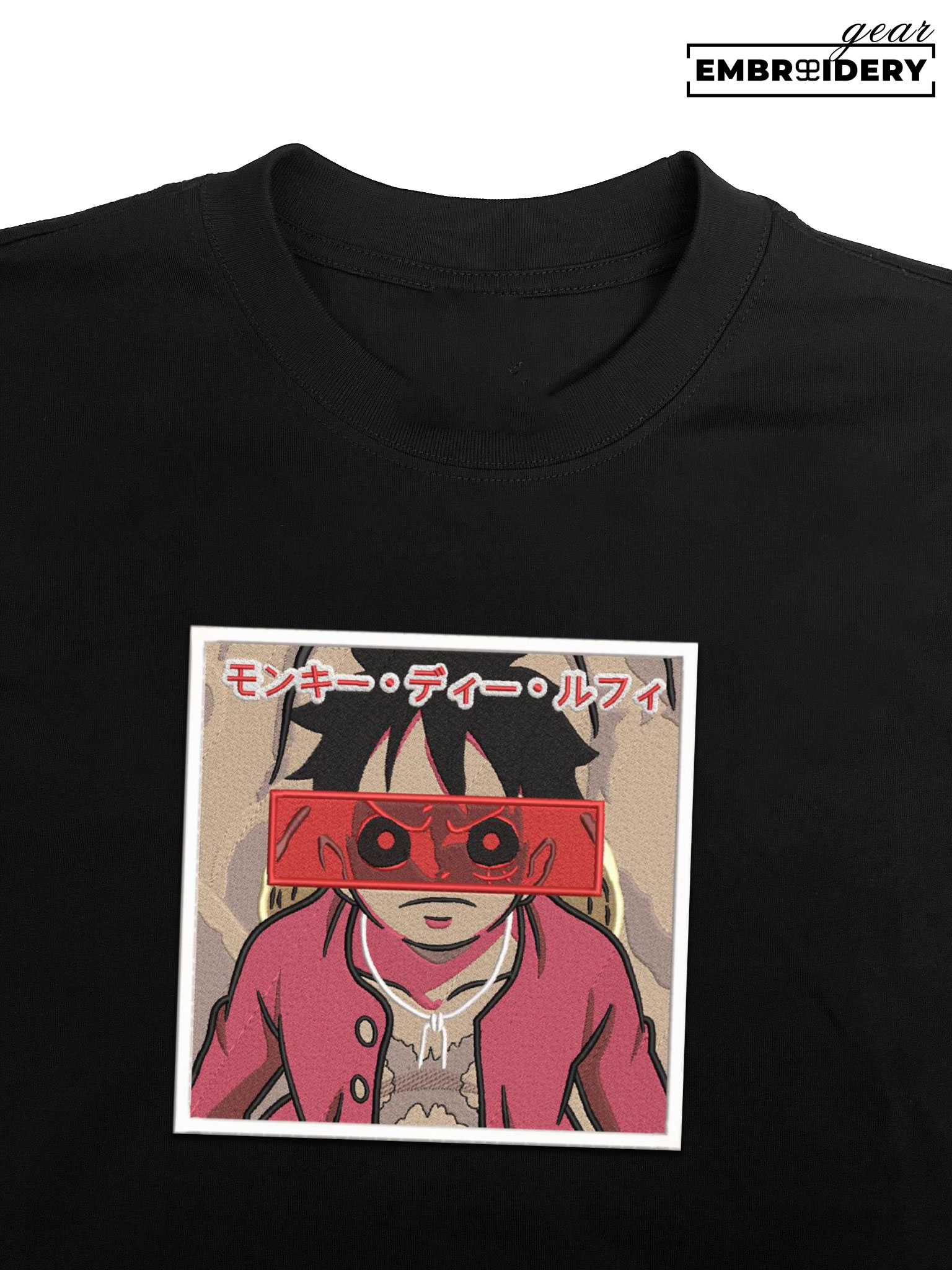 Luffy One Piece Embroidered Design Personalized Embroidered T Shirt Sweatshirt Hoodie Clothing OP0085