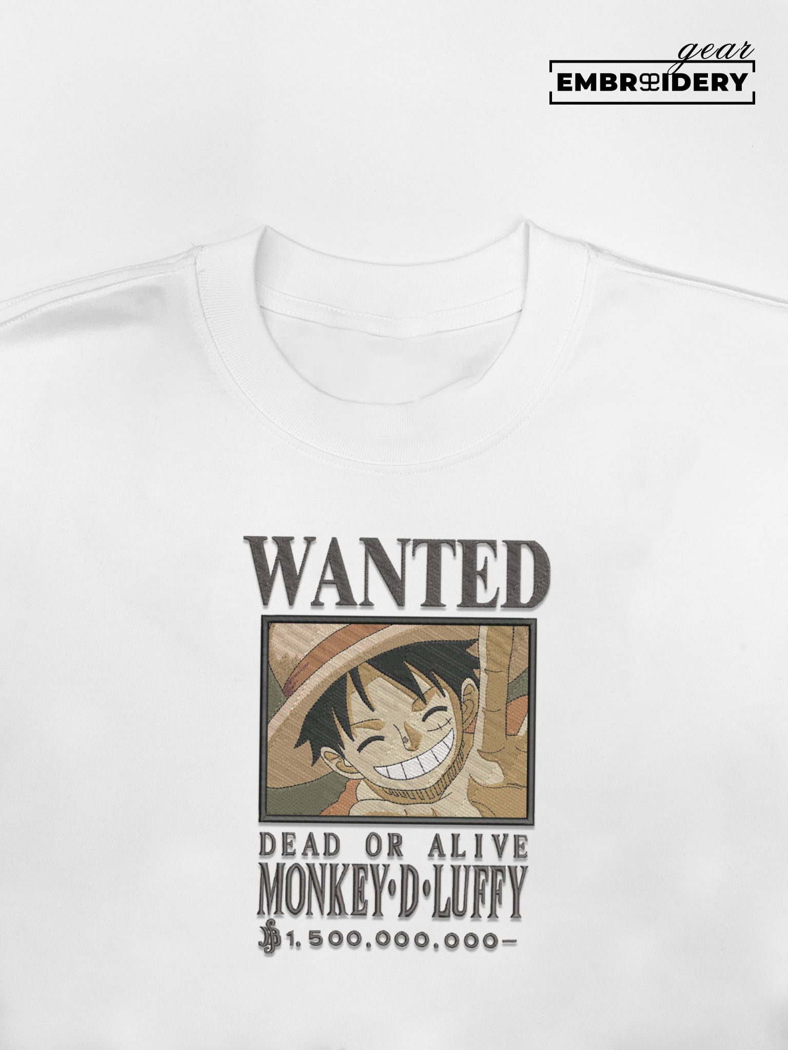Luffy poster One Piece Embroidered Design Personalized Embroidered T Shirt Sweatshirt Hoodie Clothing OP0120