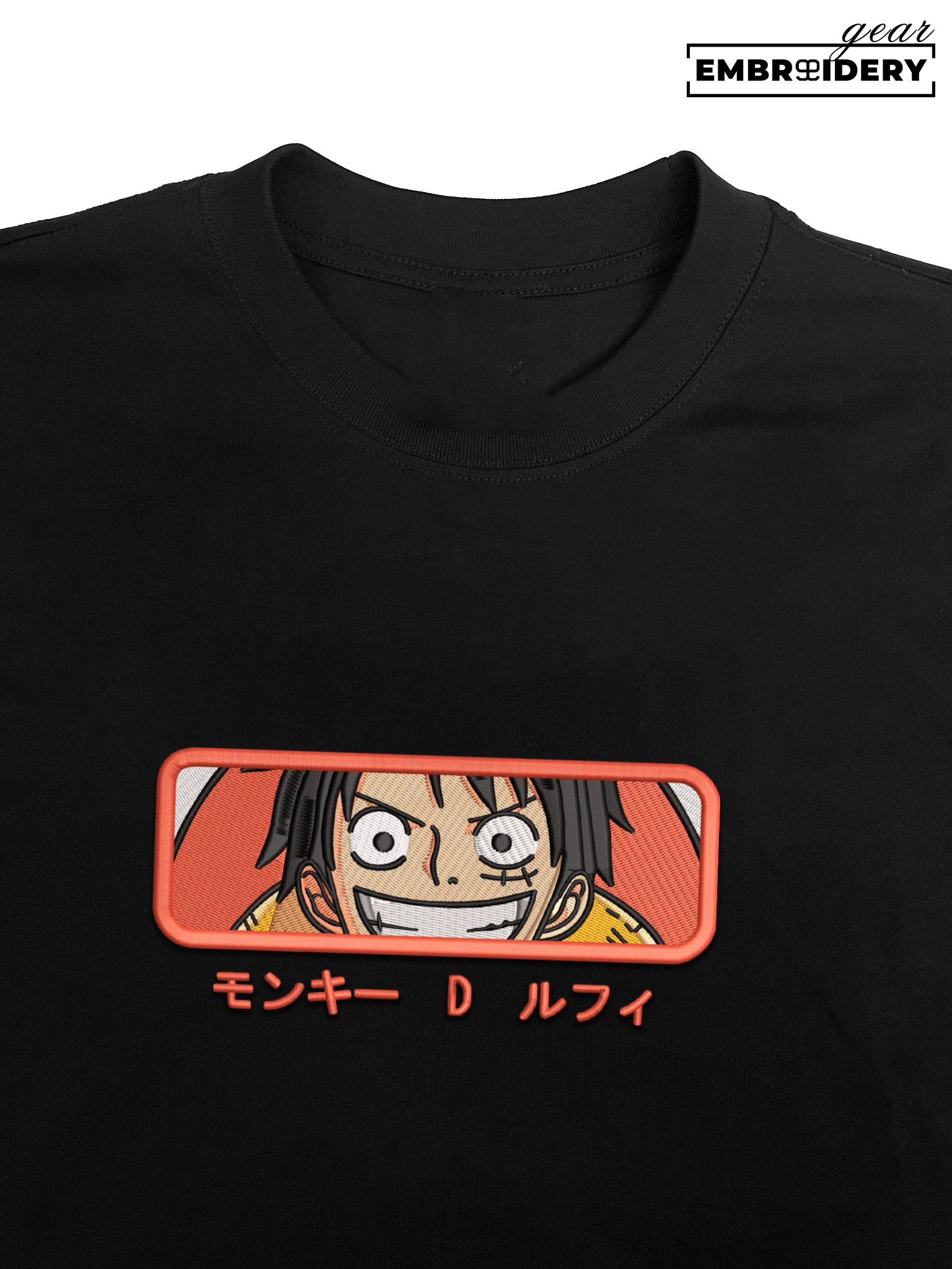 Luffy smile One Piece Embroidered Design Personalized Embroidered T Shirt Sweatshirt Hoodie Clothing OP0133