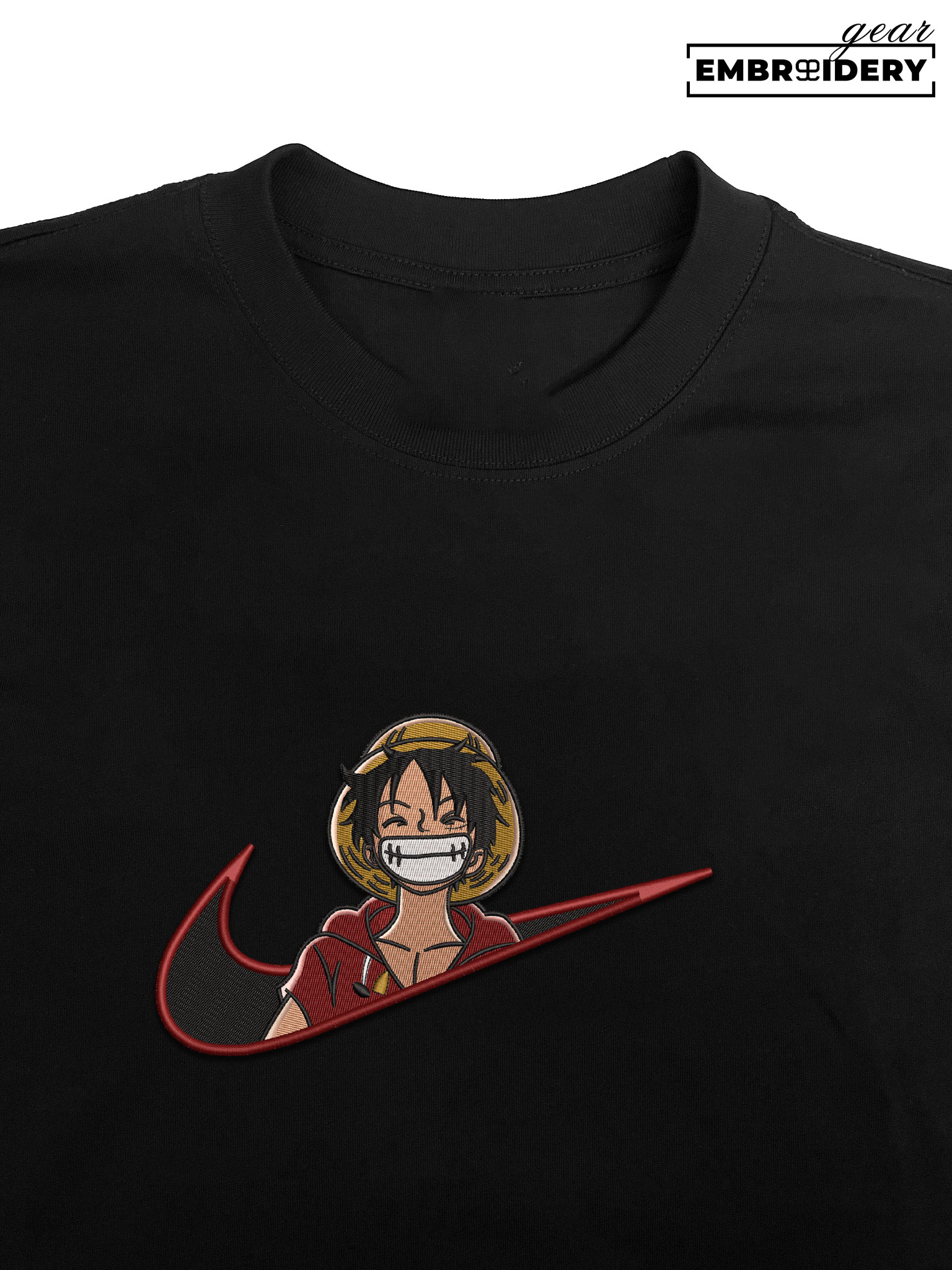 Luffy swoosh nike One Piece Anime Embroidered Design Personalized Embroidered T Shirt Sweatshirt Hoodie Clothing OP0138