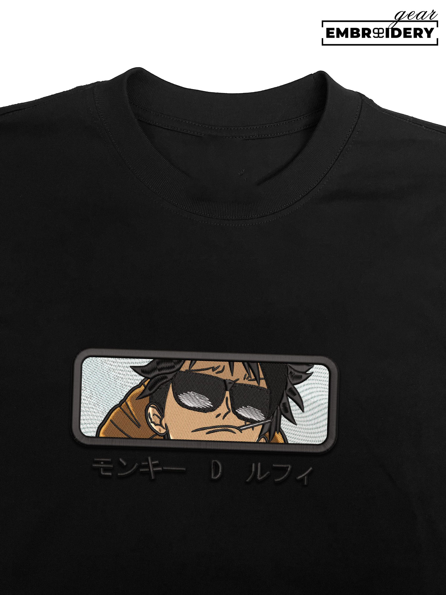 Luffy with glasses One Piece Embroidered Design Personalized Embroidered T Shirt Sweatshirt Hoodie Clothing OP0146