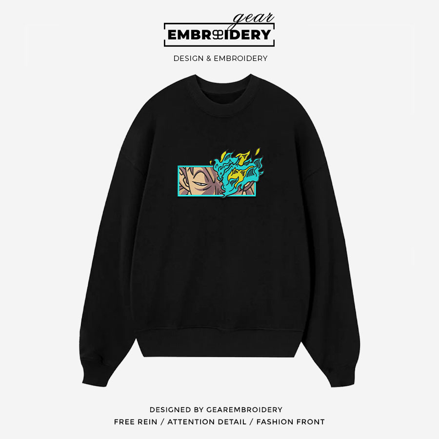 Marco eyes One Piece Embroidered Design Personalized Embroidered T Shirt Sweatshirt Hoodie Clothing OP0152