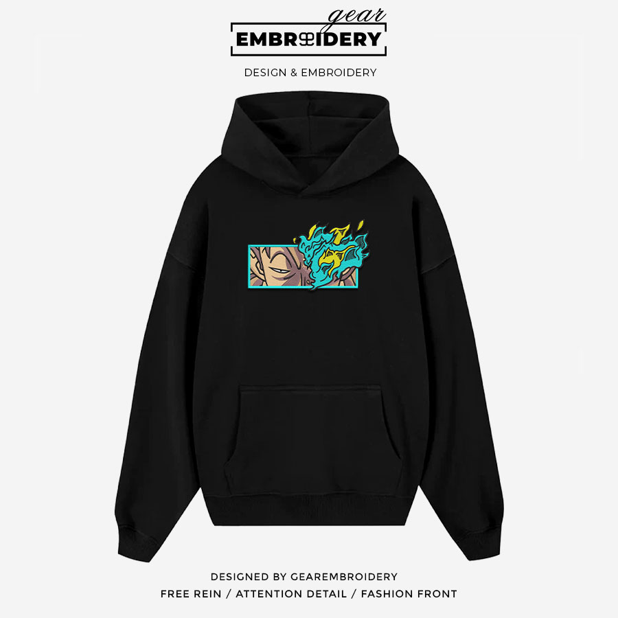 Marco eyes One Piece Embroidered Design Personalized Embroidered T Shirt Sweatshirt Hoodie Clothing OP0152