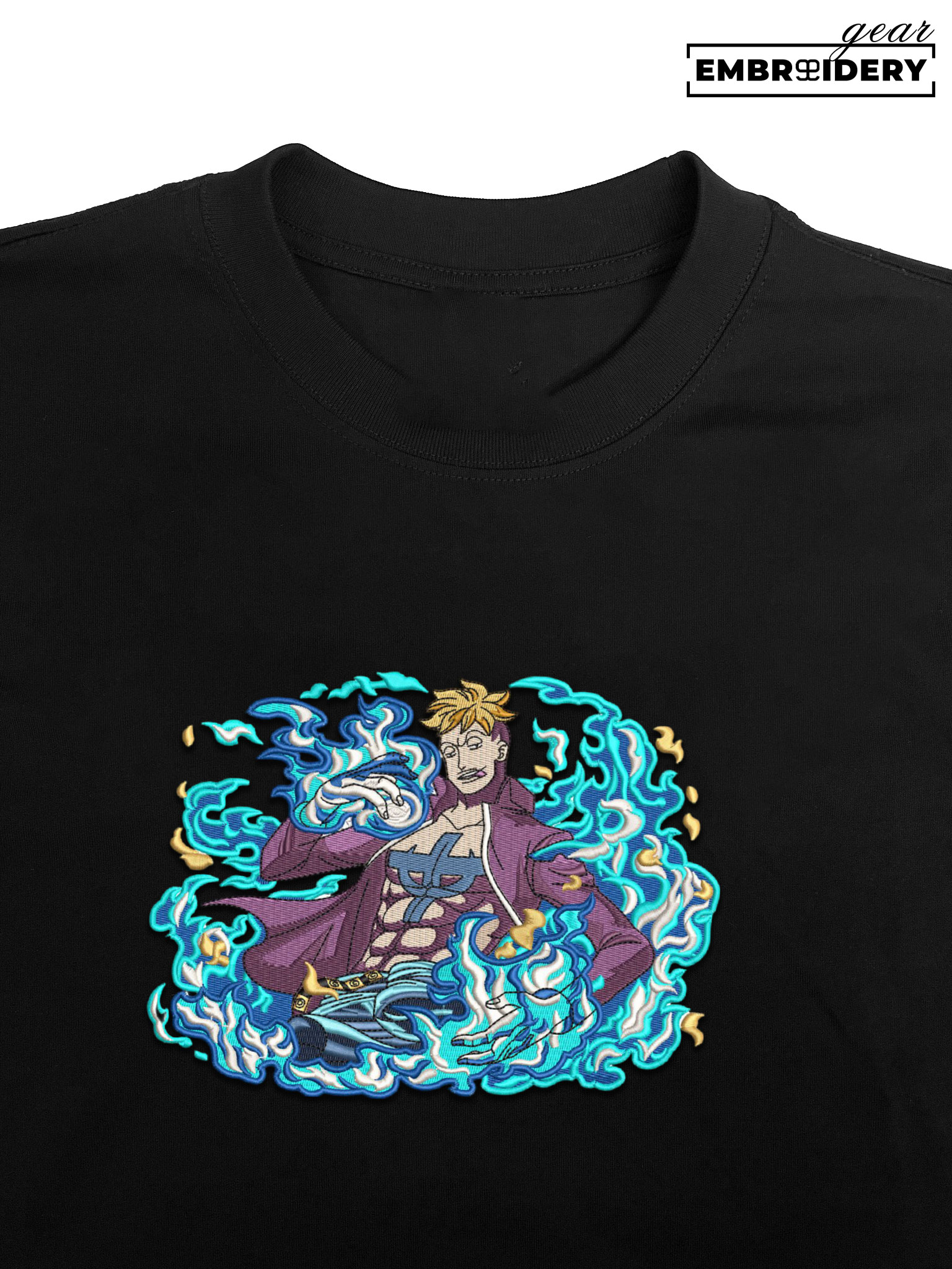 Marco One Piece Embroidered Design Personalized Embroidered T Shirt Sweatshirt Hoodie Clothing OP0151