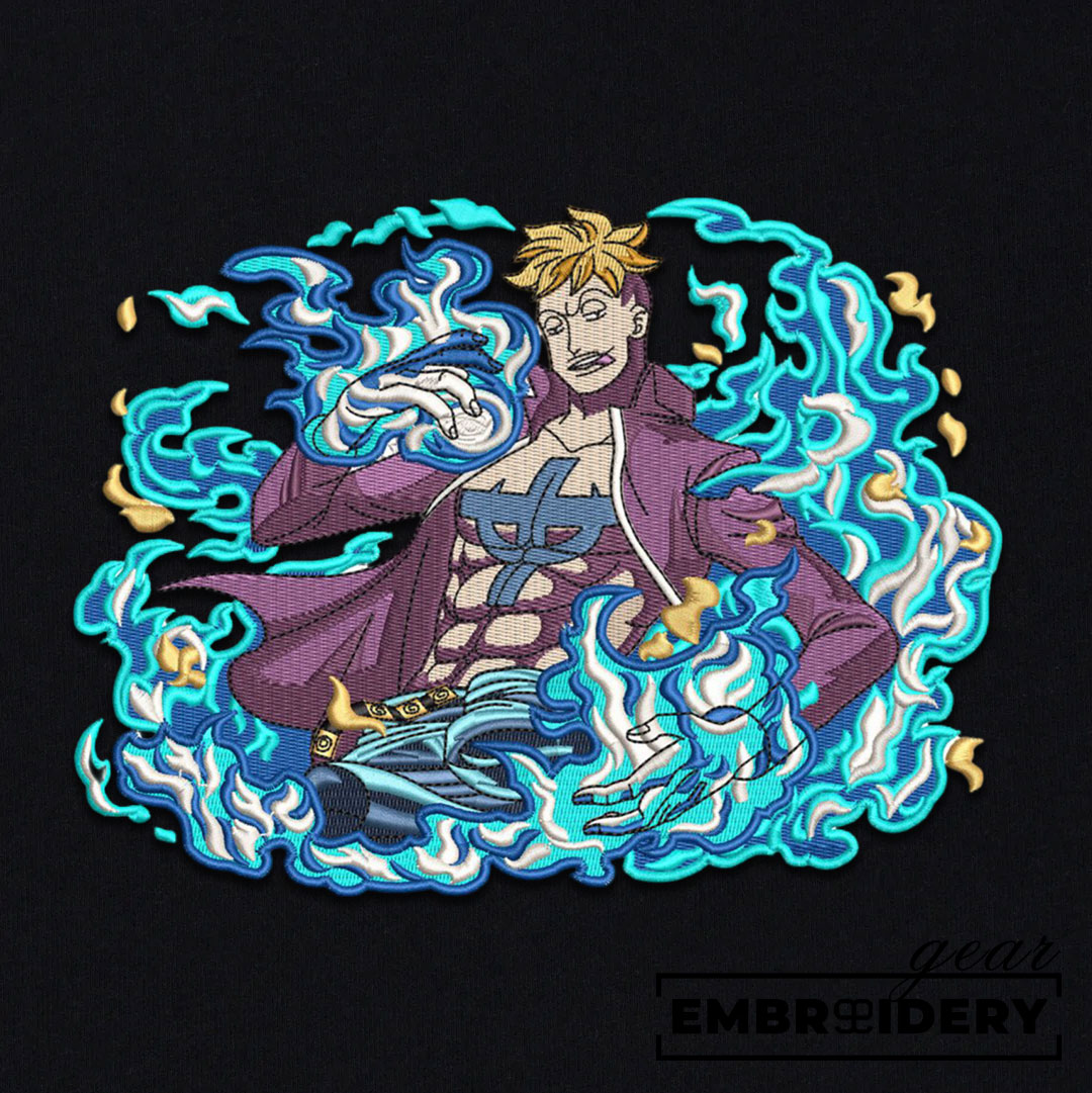 Marco One Piece Embroidered Design Personalized Embroidered T Shirt Sweatshirt Hoodie Clothing OP0151