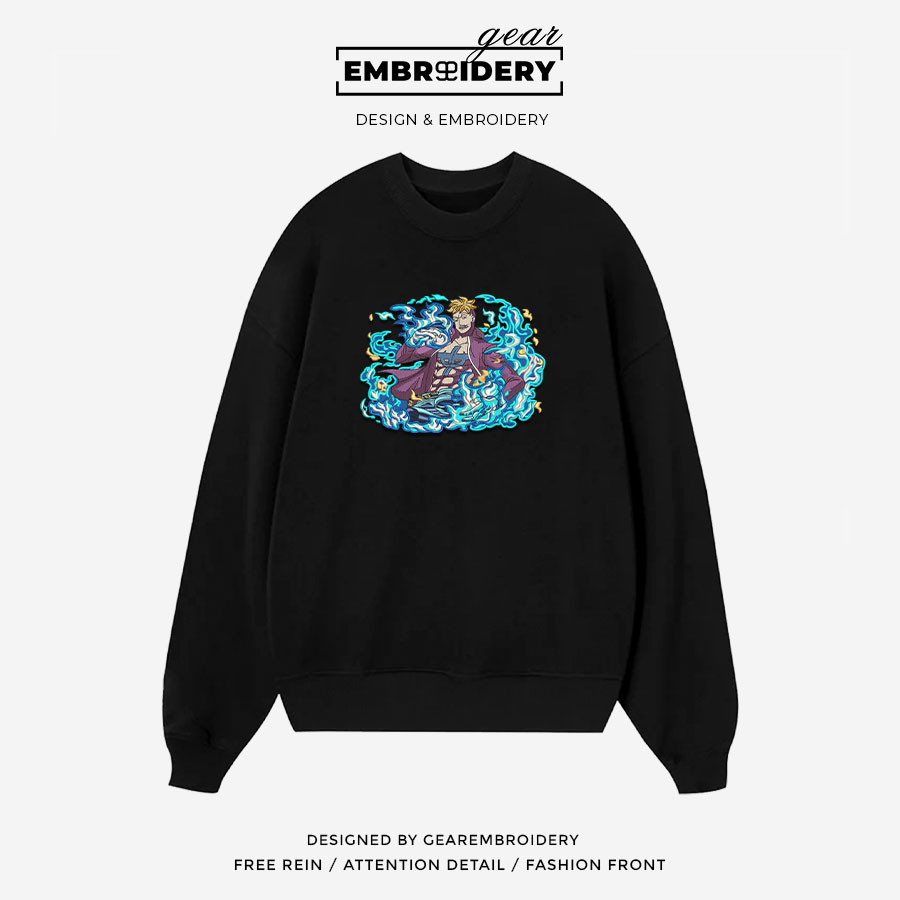 Marco One Piece Embroidered Design Personalized Embroidered T Shirt Sweatshirt Hoodie Clothing OP0151