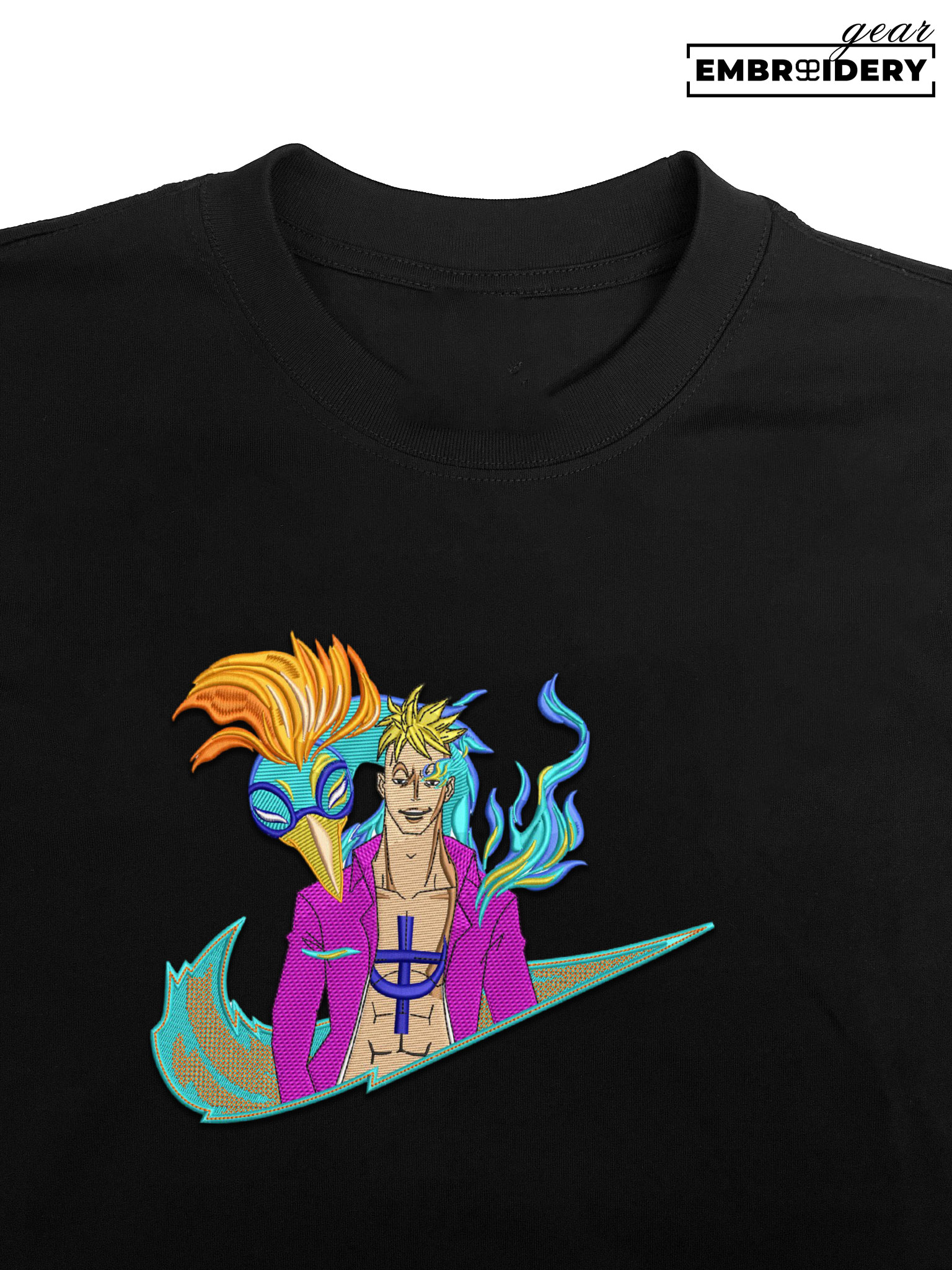 Marco swoosh nike One Piece Anime Embroidered Design Personalized Embroidered T Shirt Sweatshirt Hoodie Clothing OP0153