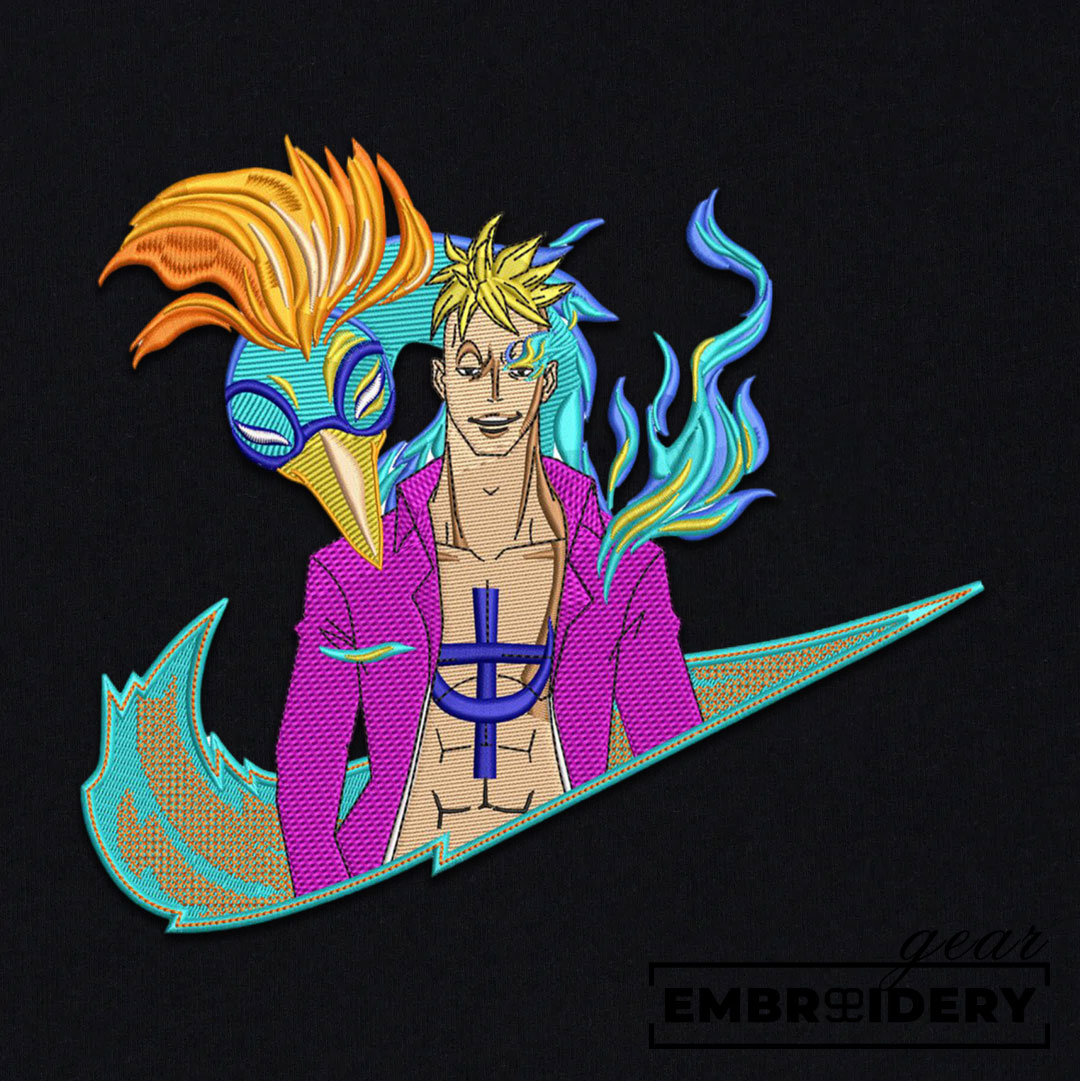 Marco swoosh nike One Piece Anime Embroidered Design Personalized Embroidered T Shirt Sweatshirt Hoodie Clothing OP0153