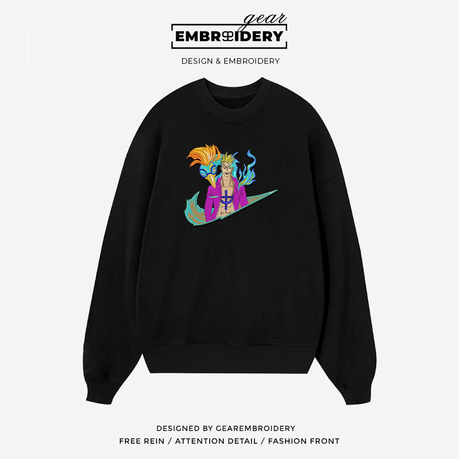 Marco swoosh nike One Piece Anime Embroidered Design Personalized Embroidered T Shirt Sweatshirt Hoodie Clothing OP0153