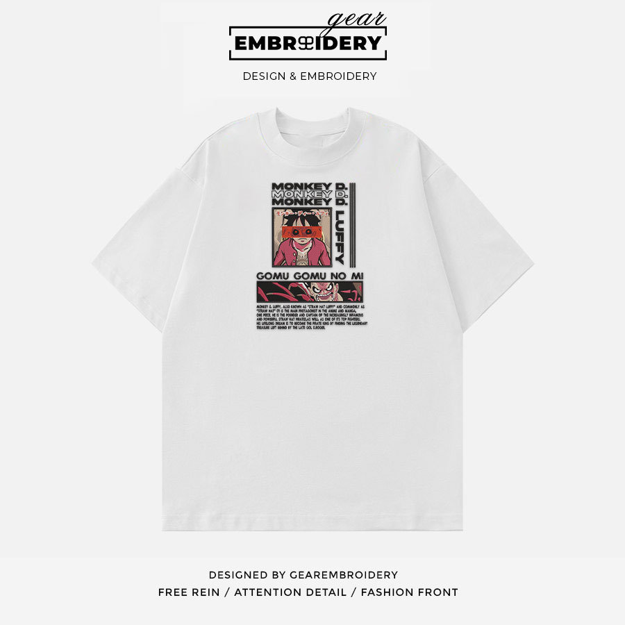 Monkey d Luffy One Piece Embroidered Design Personalized Embroidered T Shirt Sweatshirt Hoodie Clothing OP0156