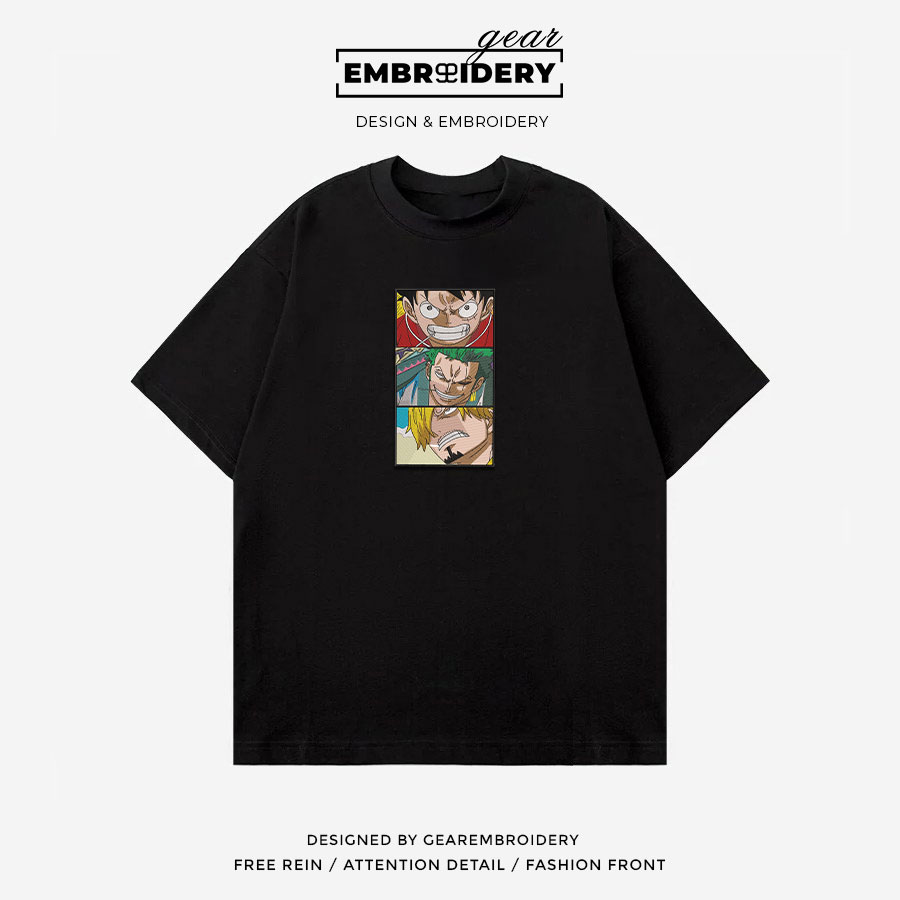 Monster trio wano One Piece Embroidered Design Personalized Embroidered T Shirt Sweatshirt Hoodie Clothing OP0158