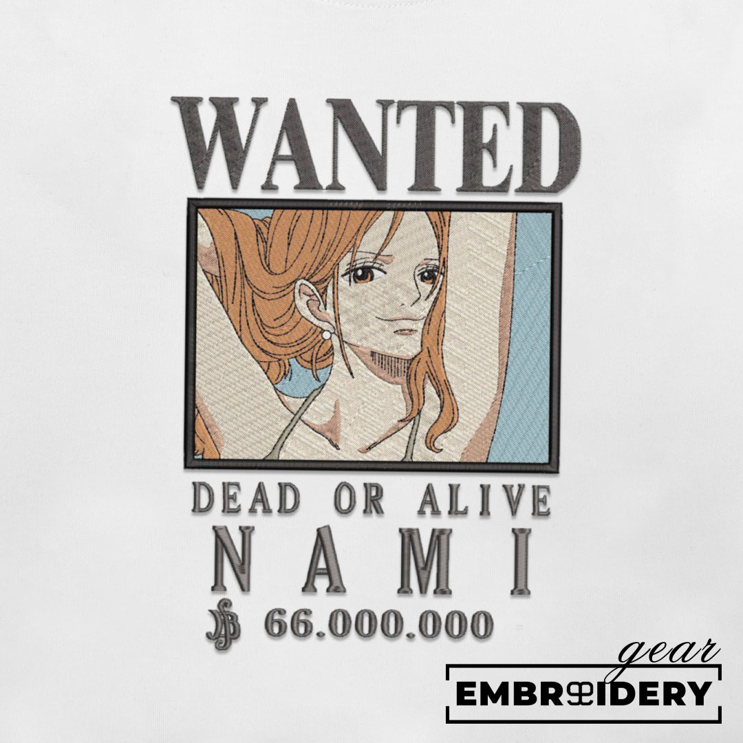 Nami poster One Piece Embroidered Design Personalized Embroidered T Shirt Sweatshirt Hoodie Clothing OP0159