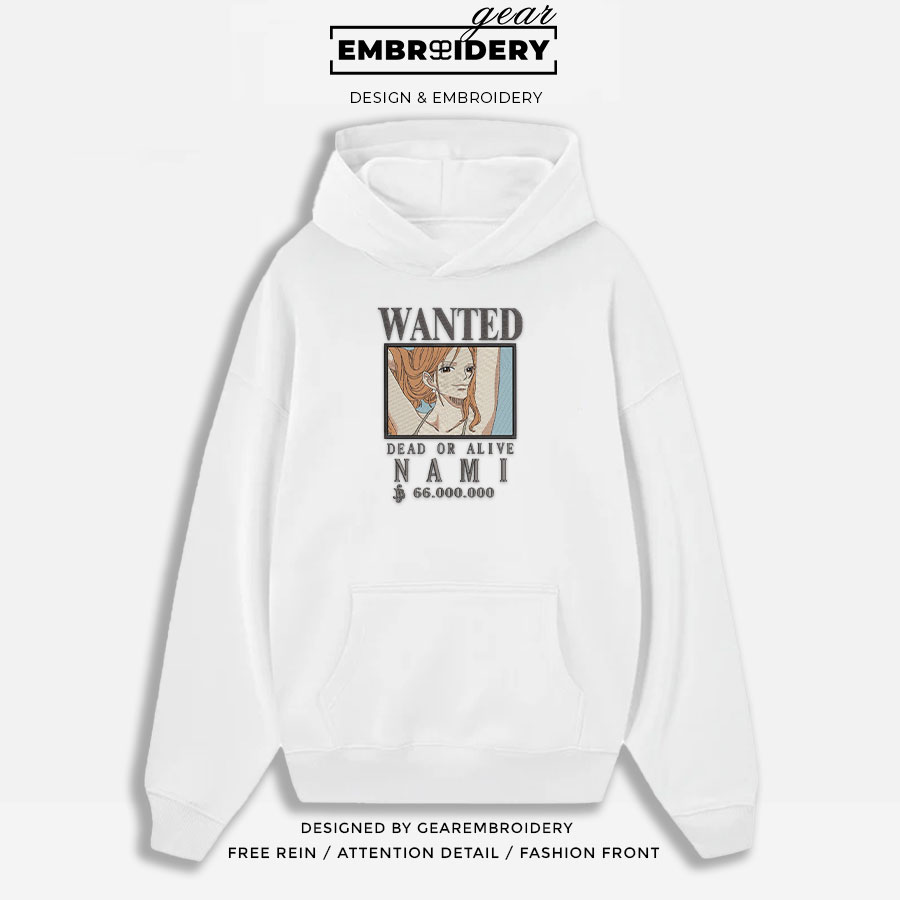 Nami poster One Piece Embroidered Design Personalized Embroidered T Shirt Sweatshirt Hoodie Clothing OP0159
