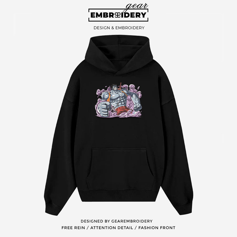 Nightmare Luffy One Piece Embroidered Design Personalized Embroidered T Shirt Sweatshirt Hoodie Clothing OP0160