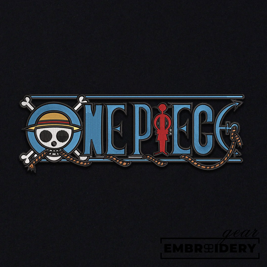One piece logo One Piece Embroidered Design Personalized Embroidered T Shirt Sweatshirt Hoodie Clothing OP0161