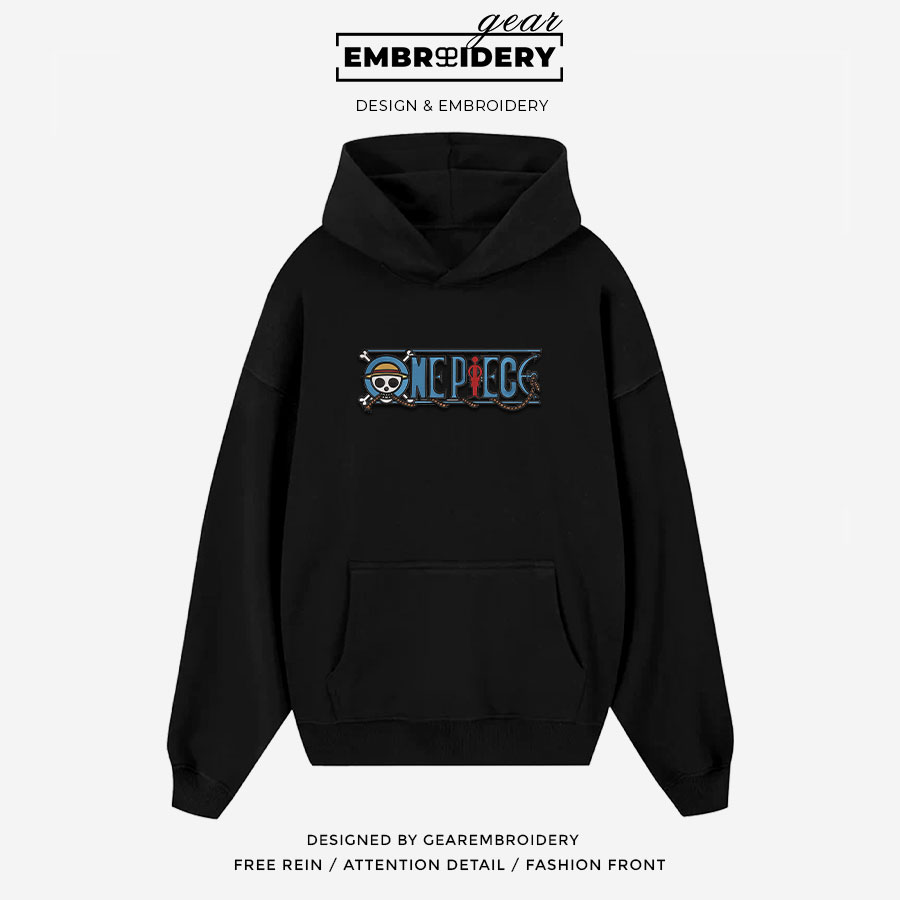 One piece logo One Piece Embroidered Design Personalized Embroidered T Shirt Sweatshirt Hoodie Clothing OP0161